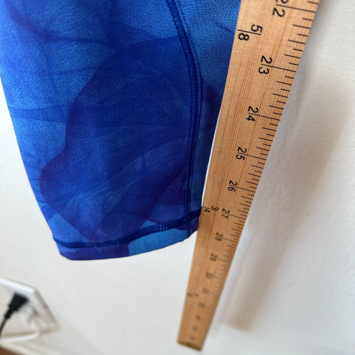 Lululemon Blue Run It Out High Waist Full Length Midnight Tulle Yoga Zip Pant S
