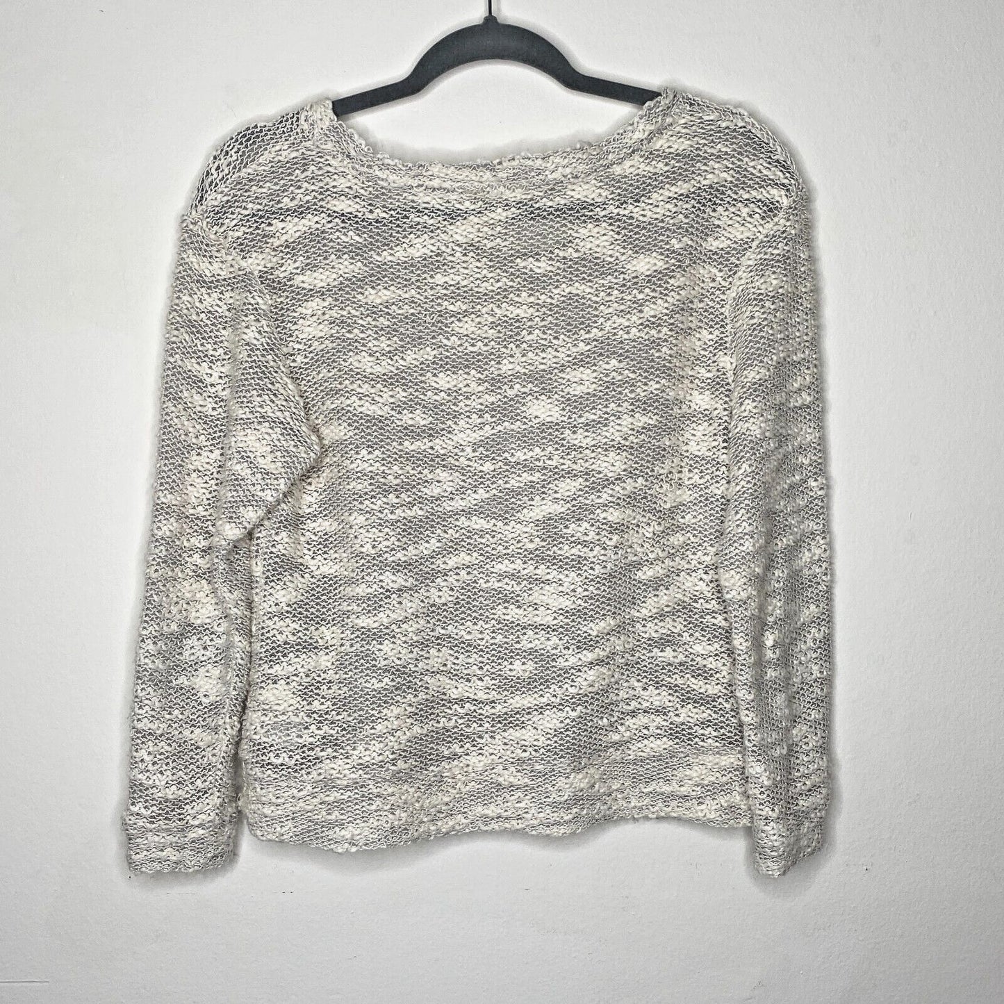 Ace Delivery Off White Cream Gray Marled Light Weight Boucle Sweater Size XS