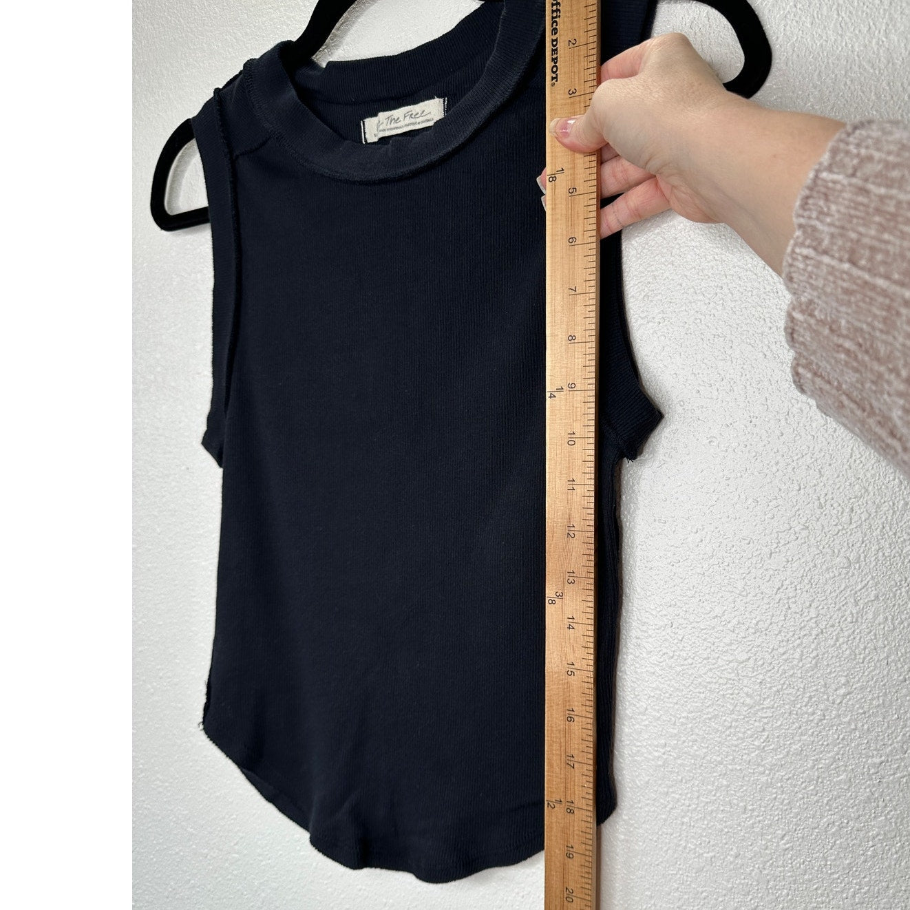 We The Free Black Round Neck Sleeveless Kate Shirt Ribbed Tank Top S