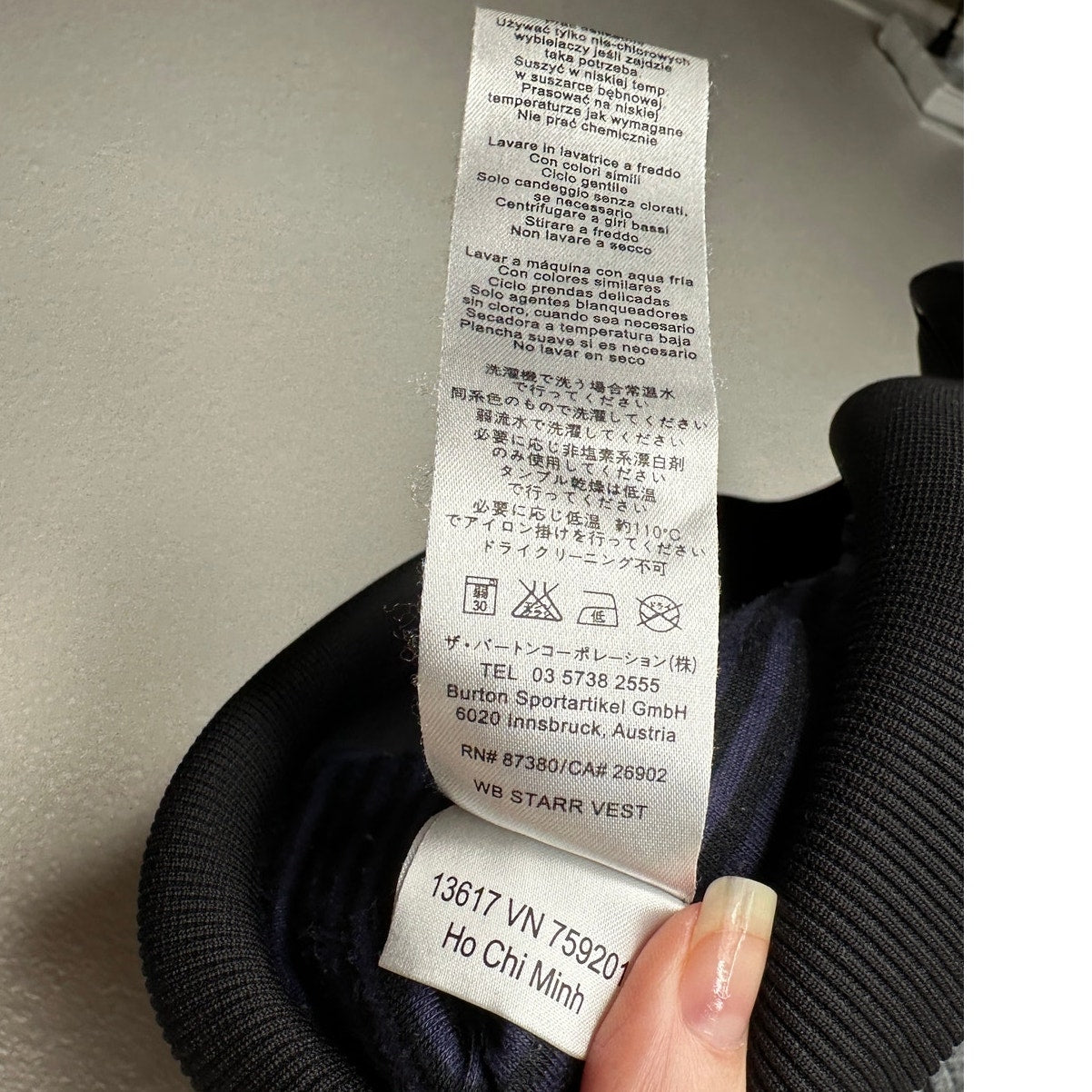 Burton Gray & Black Dry Ride Starr Hooded Zip Snowboard Vest M