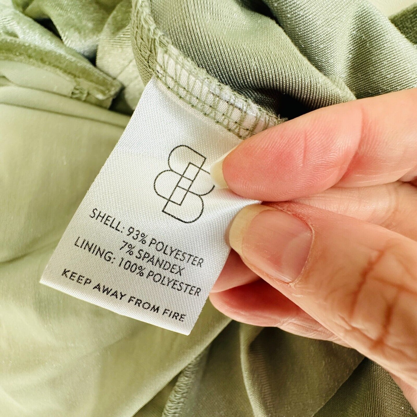 Baltic Born Light Sage Green Velour Short Flutter Sleeve Maxi Wrap Dress S