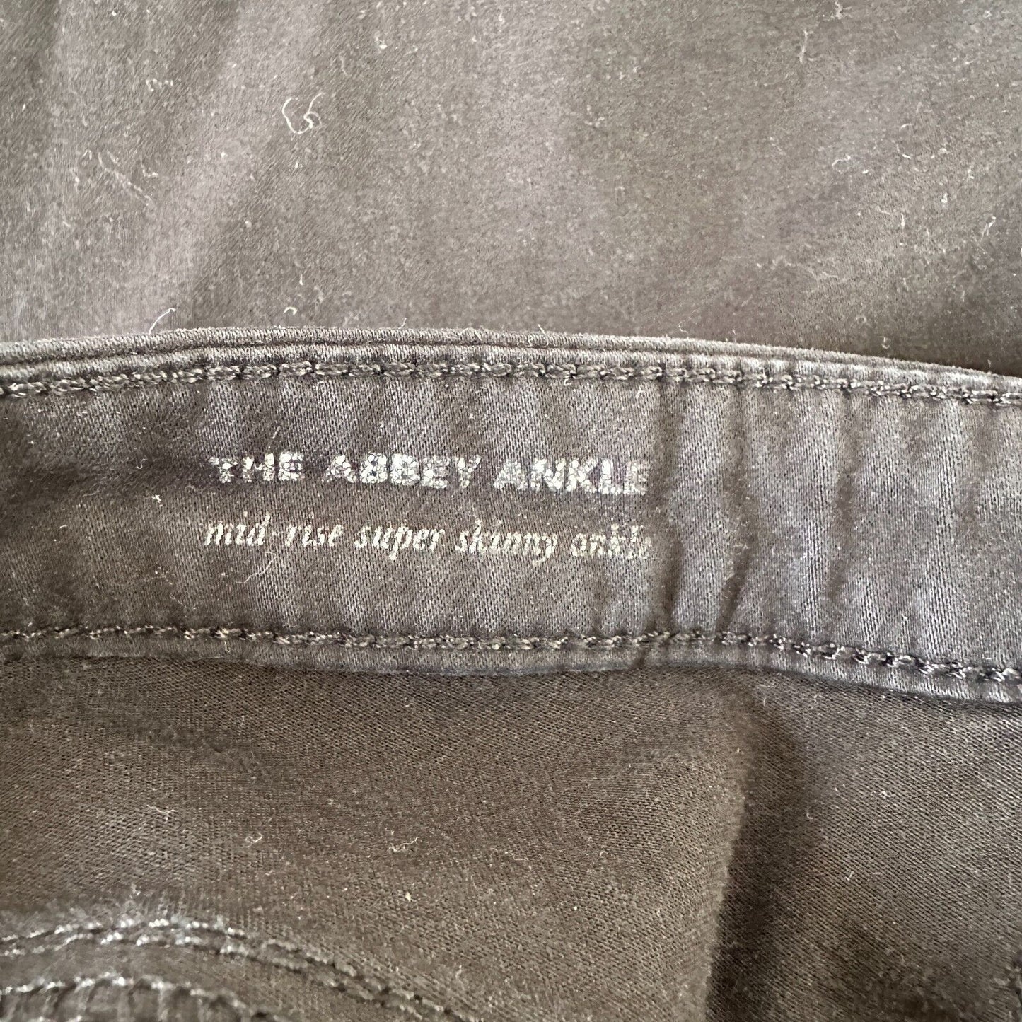 Adriano Goldschmeid Black The Abbey Ankle Mid Rise Super Skinny Ankle Jeans 27