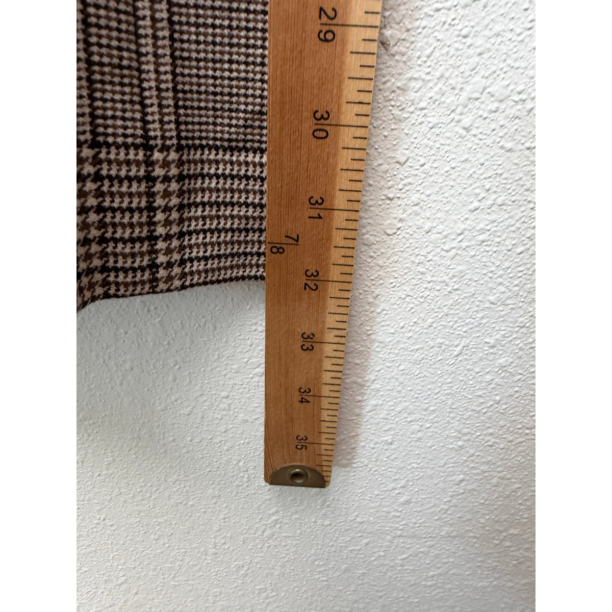 OTD On This Day Beige Brown Plaid Flare Pants Men 33
