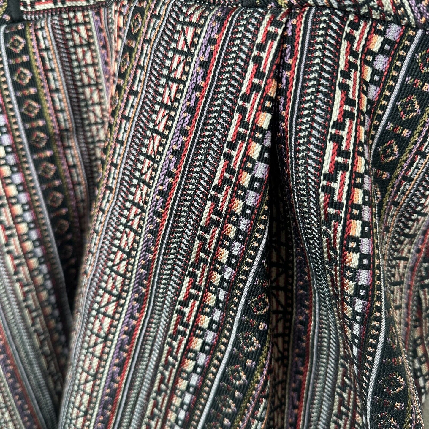 BCBG Generation Criss Cross Fit & Flare MultiColor Jacquard Halter Mini Dress 12