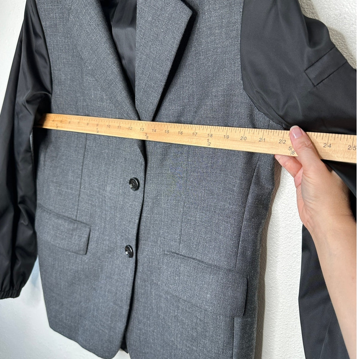 Prada Single Breasted Wool ReNylon Jacket Elasticized Cuff Retail $4700 42 / XL