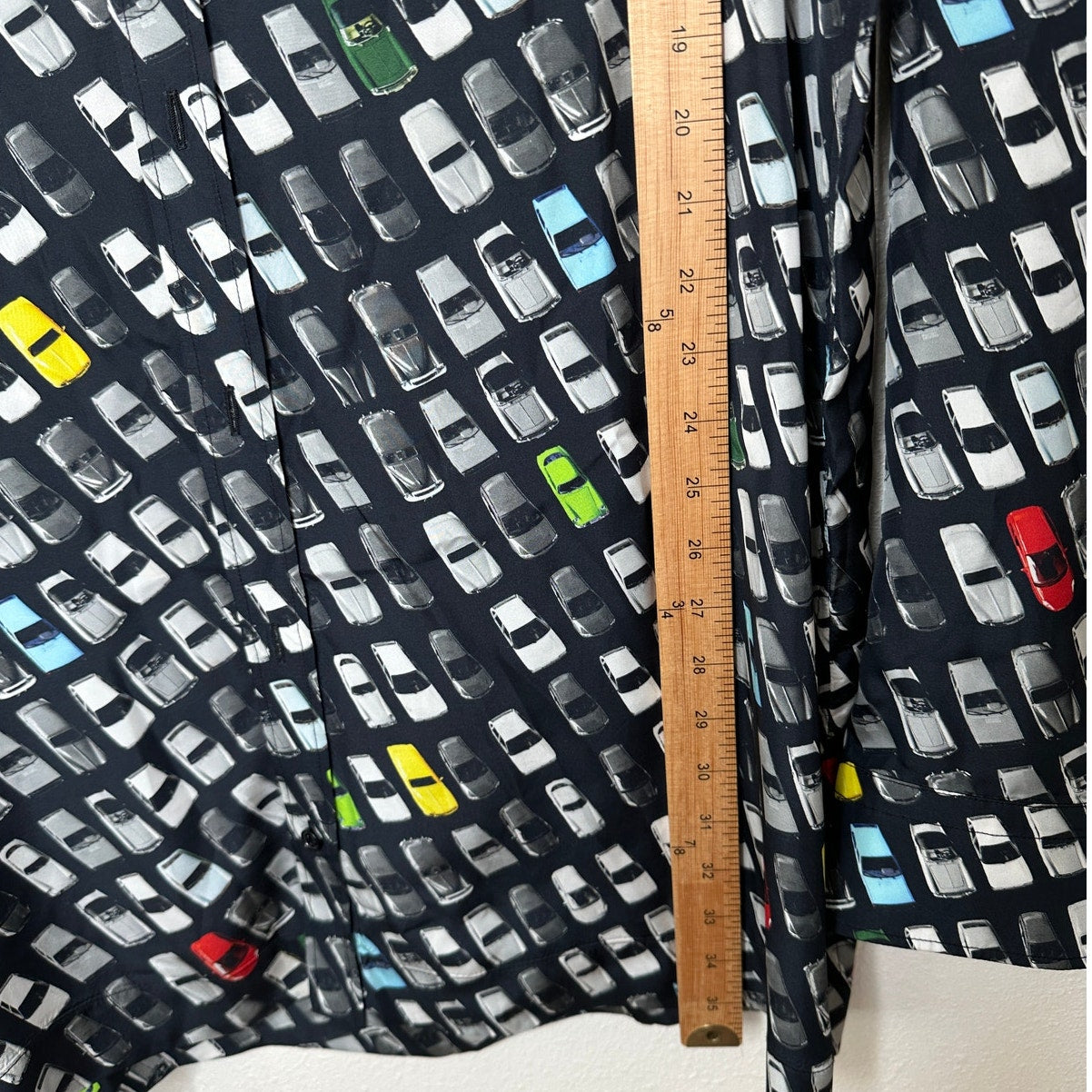 Bottega Veneta Black Car Print Long Sleeve Button Shirt Tunic 54 / L