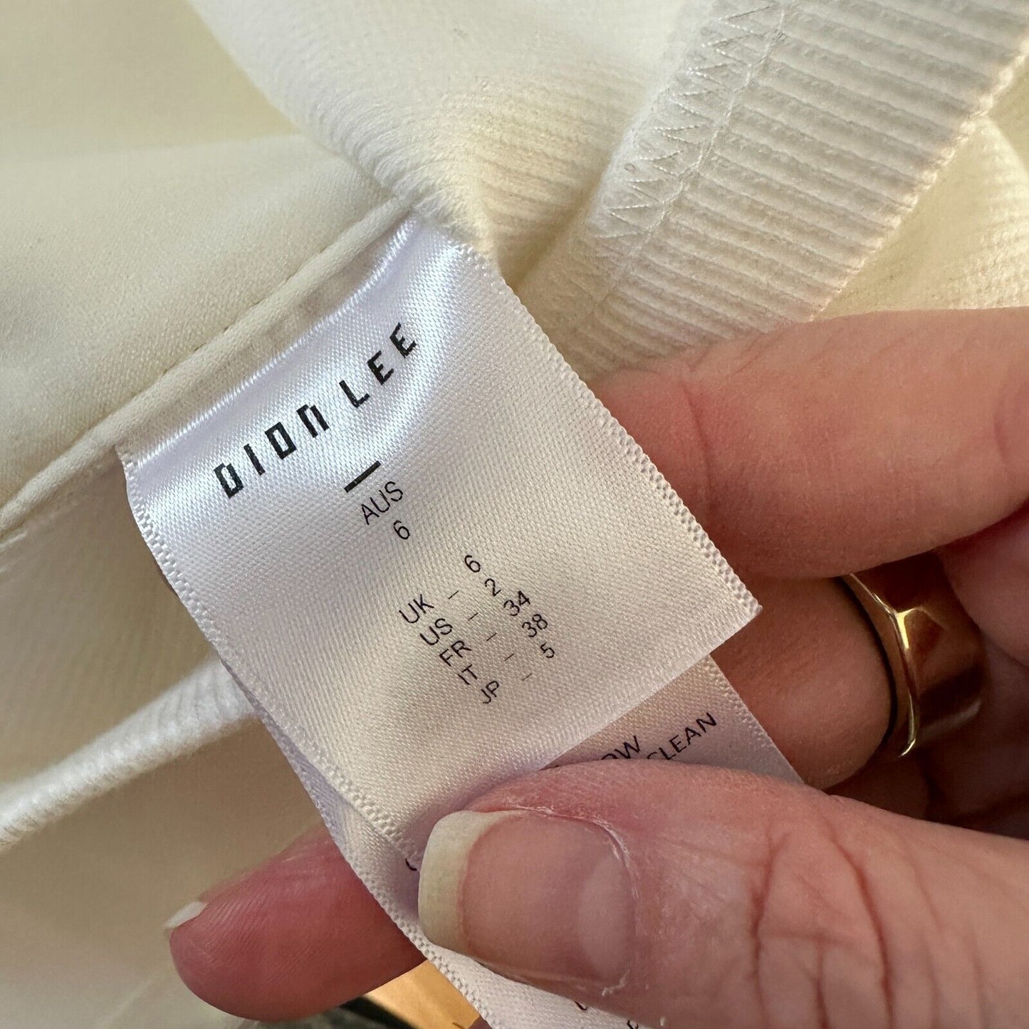 UNIQUE Dion Lee Off-White Contour Stitch Bandage Style Mini Skirt High Waist S
