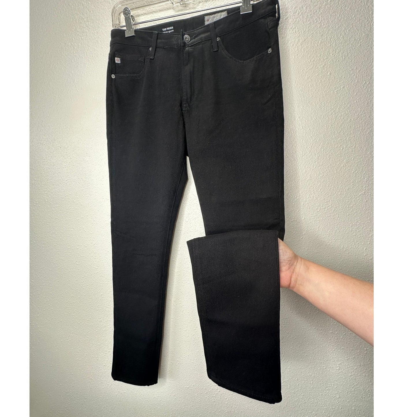 AG The Contour Black Prima Mid-Rise Cigarette Skinny Jean 29
