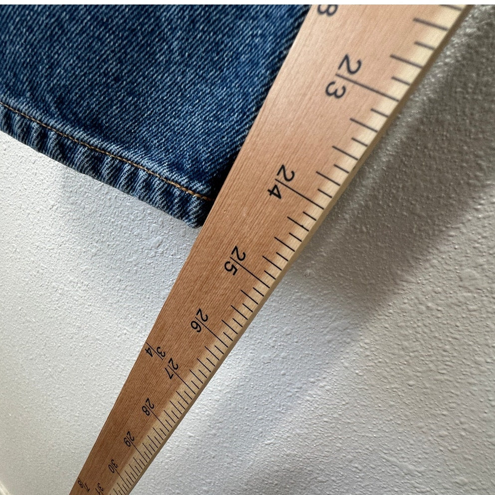 Goldsign Gold Button Fly Medium Wash Straight Leg Crop Jeans 31