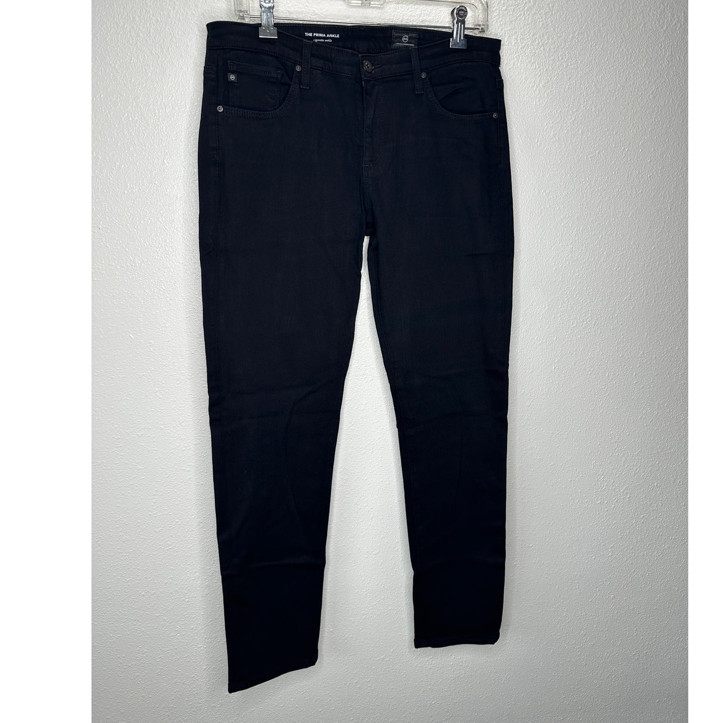 AG Black Prima Ankle Cigarette Ankle Jeans 30R