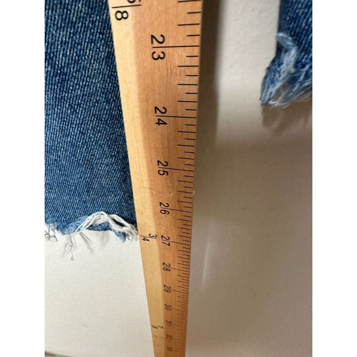 Madewell Medium wash 10" High Rise Skinny Button Fly Raw Hem Jeans 26