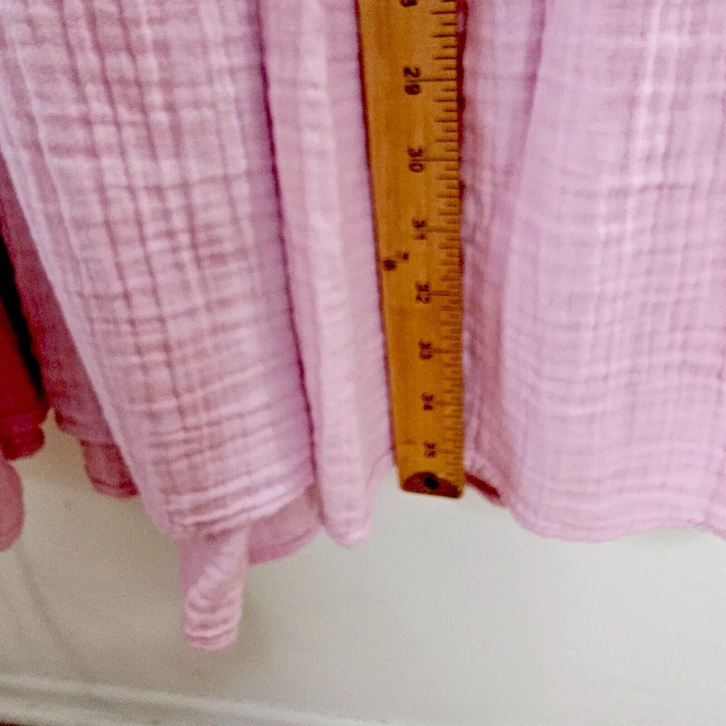 Xirena Pink Ruby Scoop Neck Tiered Ruffle Spaghetti Strap Krinkle Gauze Dress M
