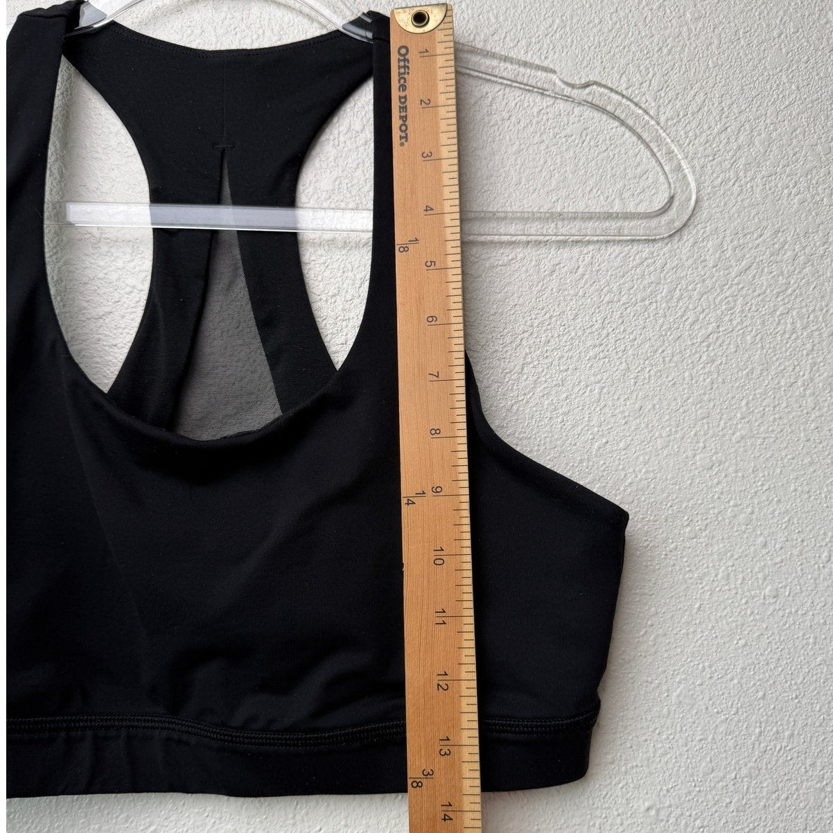 Lululemon Invigorate Black Mesh Racerback Sports Bra Size 10
