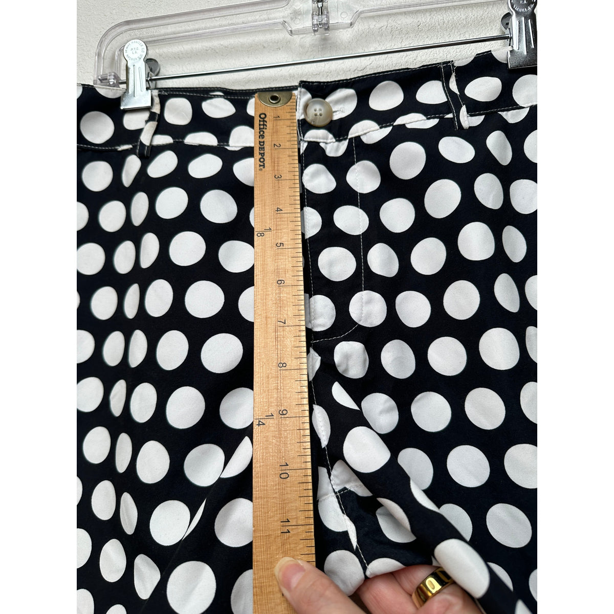 Argyle Grant Polka Dot Swim Shorts Black White Men US 34