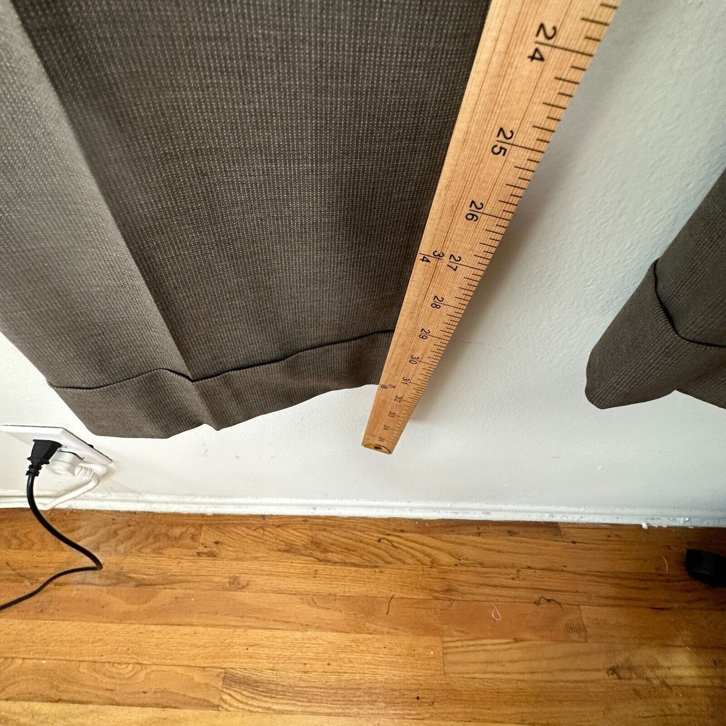 Banana Republic Brown Pinstripe Martin Fit Wide Leg Stretch Cuffed Dress Pant 4