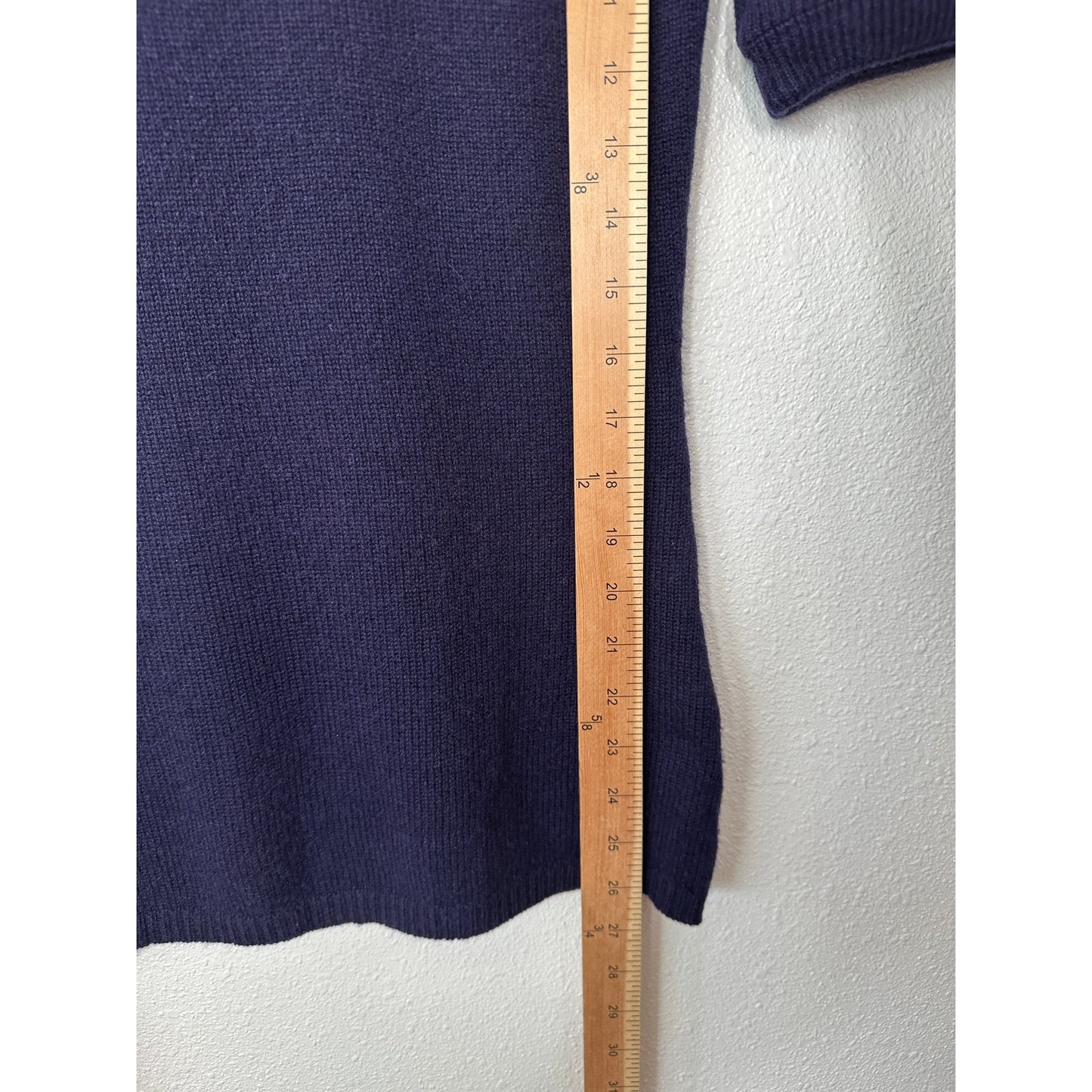 Burberry Dark Purple Round Neck Short Cuffed Sleeves Button Neck Sweater S