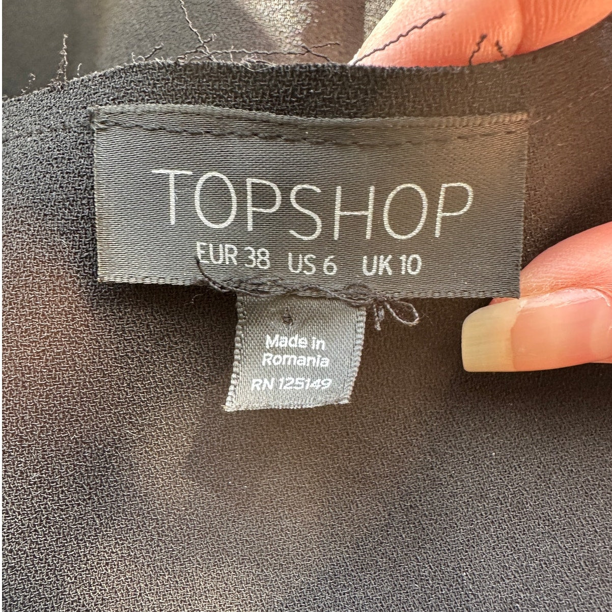 Topshop Black VNeck Front Zip Sleeveless Utility Pocket Dress 6