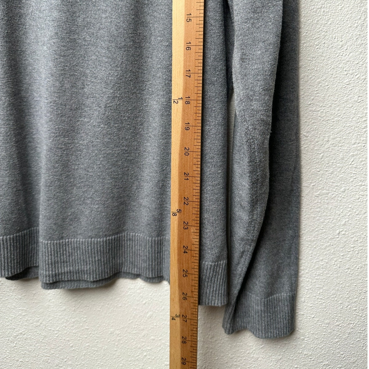 1901 Gray Cotton Cashmere Crewneck Sweater Men's L