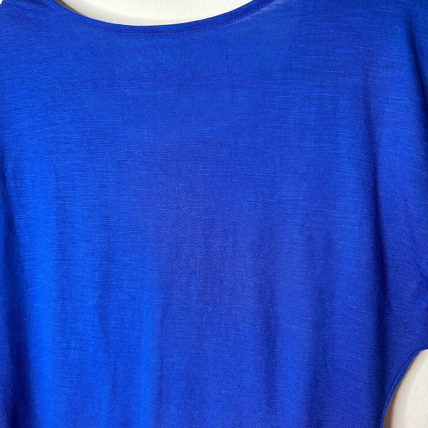 Apt.9 Royal Blue Silver Rhinestone Front Embellished Stripe Short Sleeve Top M