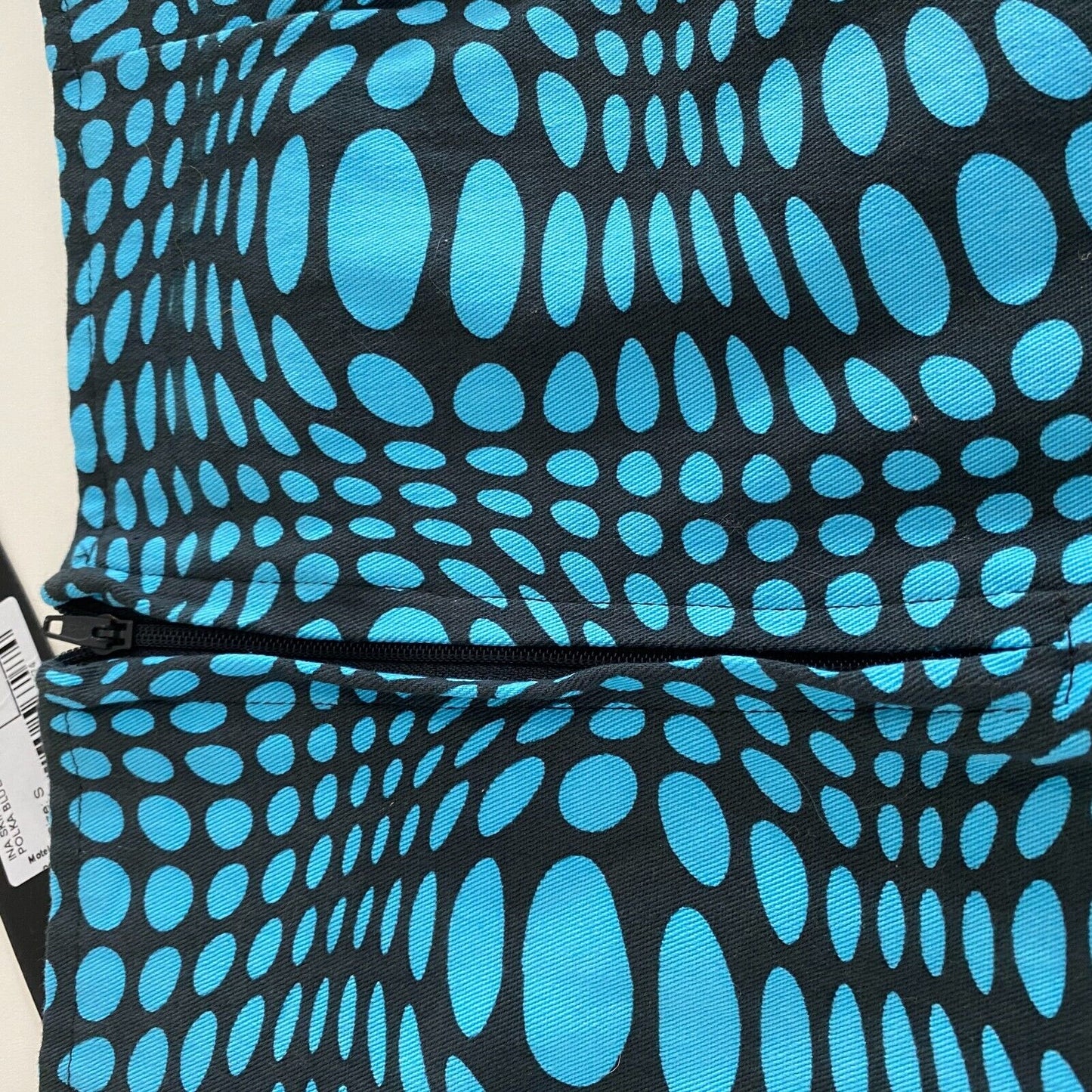 NWT Motel Ina Bodycon Mini Fitted Skirt Optic Polka Blue & Black Zip Back Small