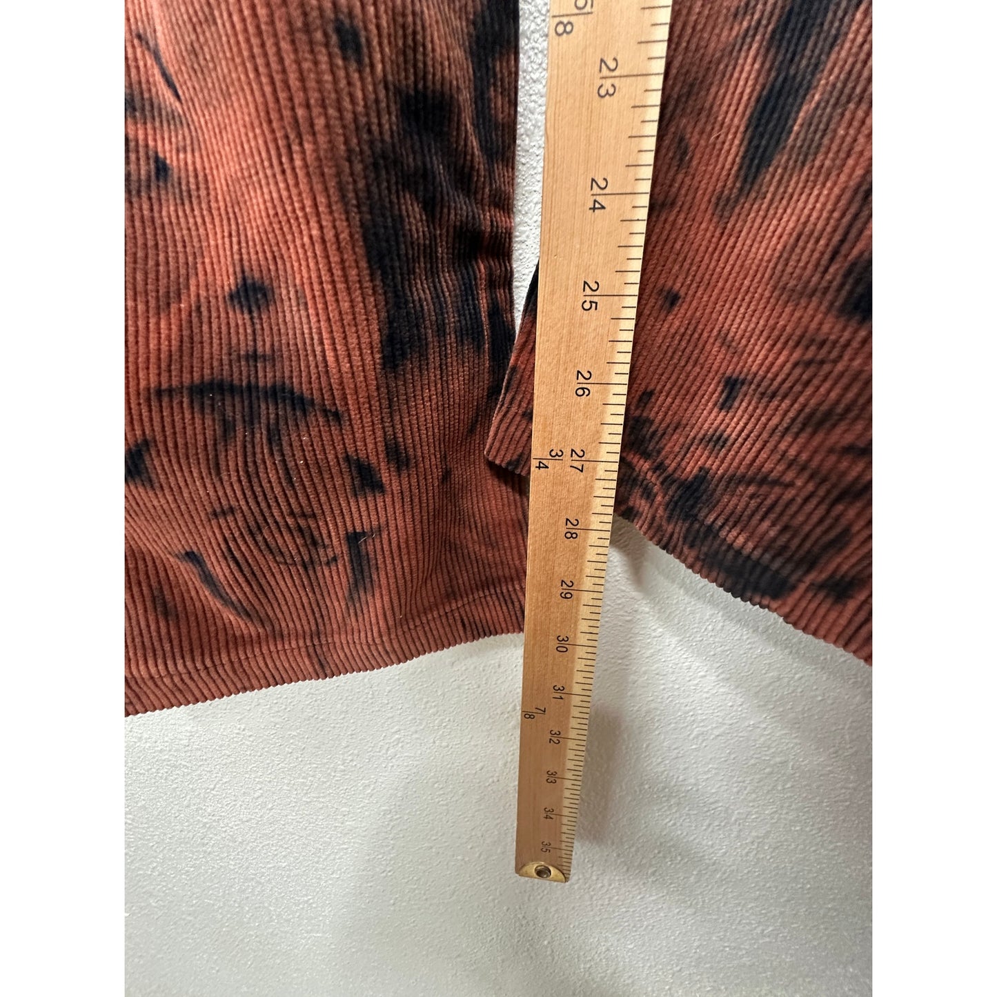 Strike Oil Rust & Black Tie Dye Corduroy 100% Cotton Pants 34
