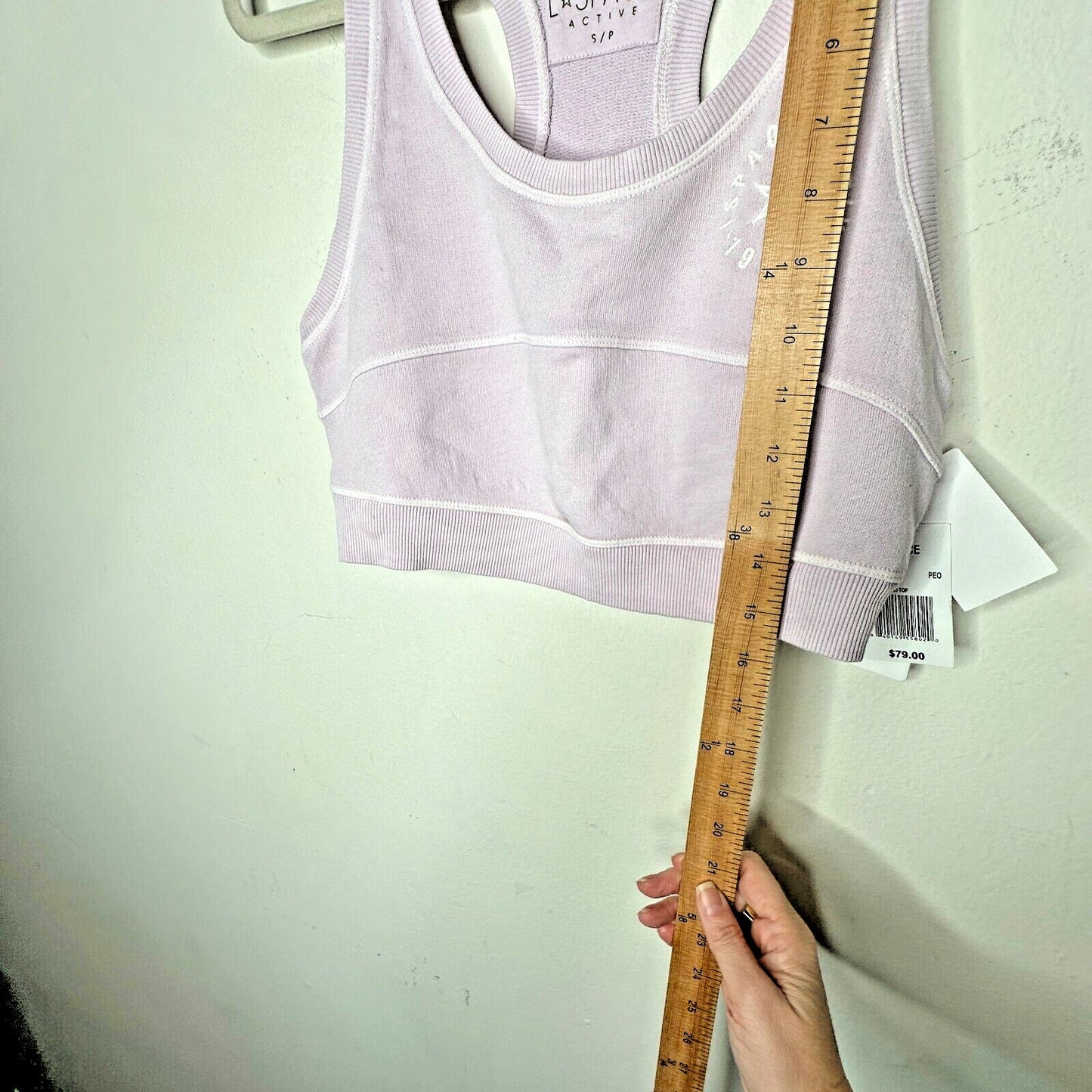 NWT L*Space Out Of Bounds Peony Lilac Crop Scoop Neck Racerback Sports Bra S