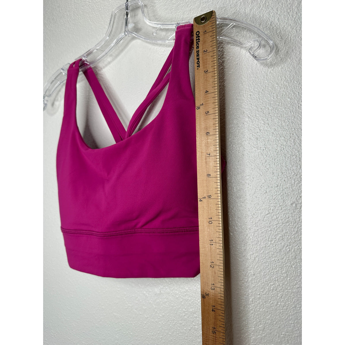 Lululemon Fuchsia Round Neck Criss Cross Strap Sports Bra