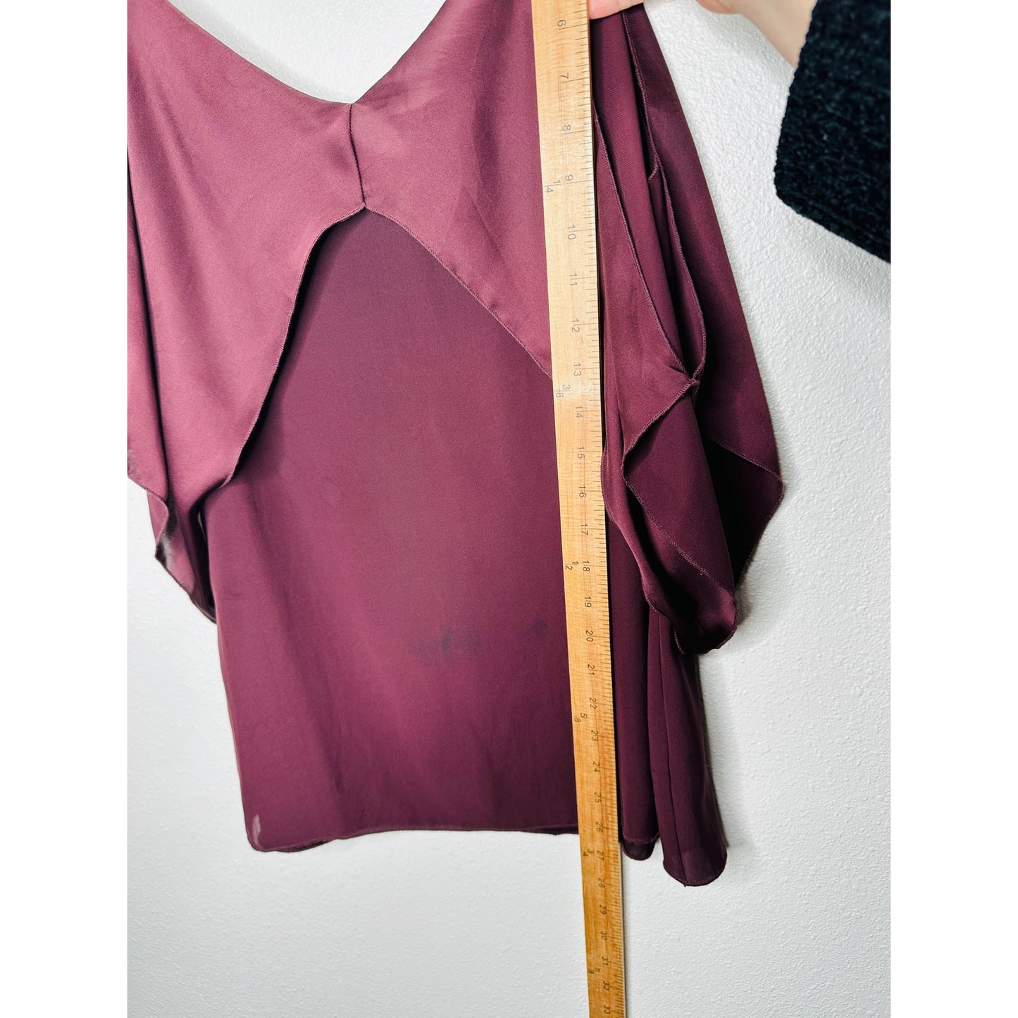 Bailey 44 Kate Burgundy Cold Shoulder Strappy V-Neck Blouse S