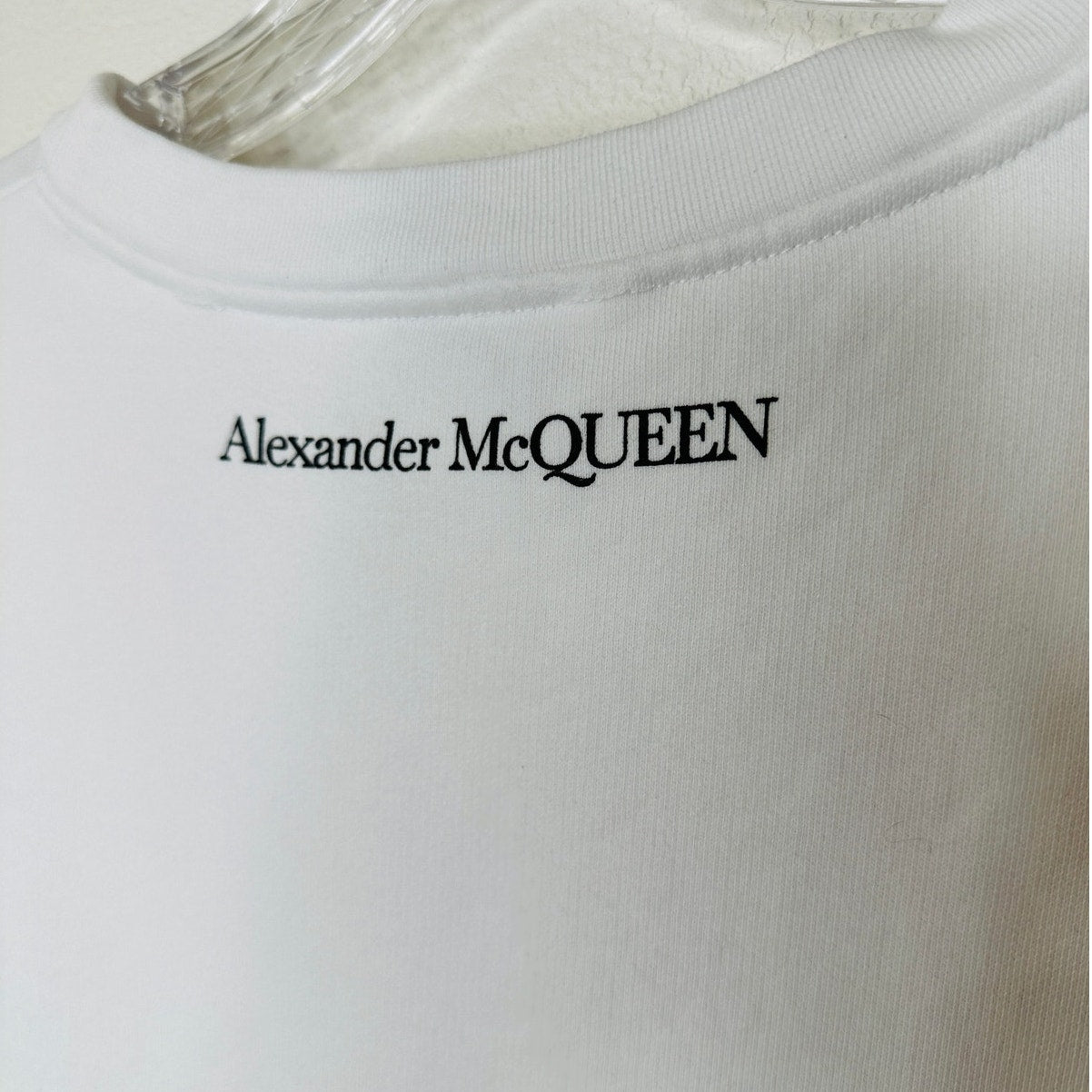 Alexander McQueen Anemone White Red Print Cotton Sweatshirt 46 / 12