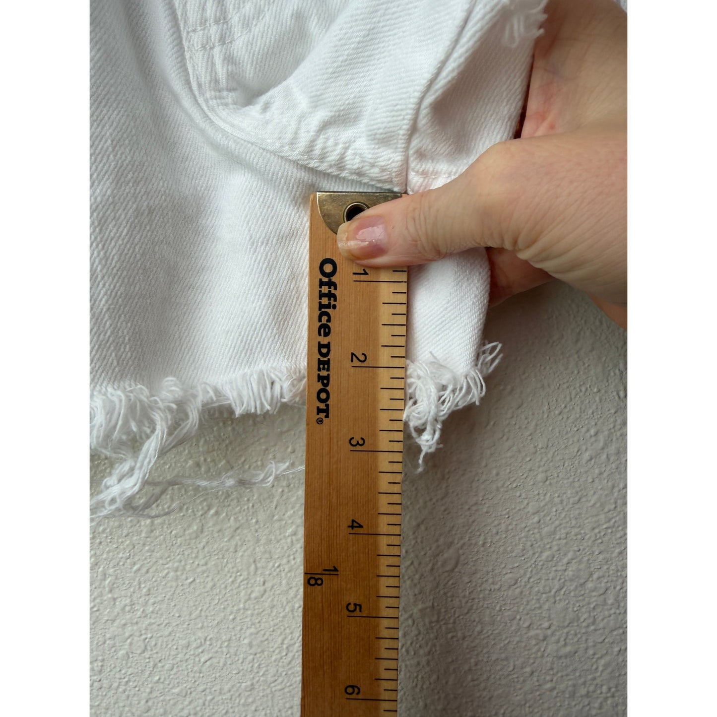 Pistola White Denim Shorts Womens US 27 Cutoff