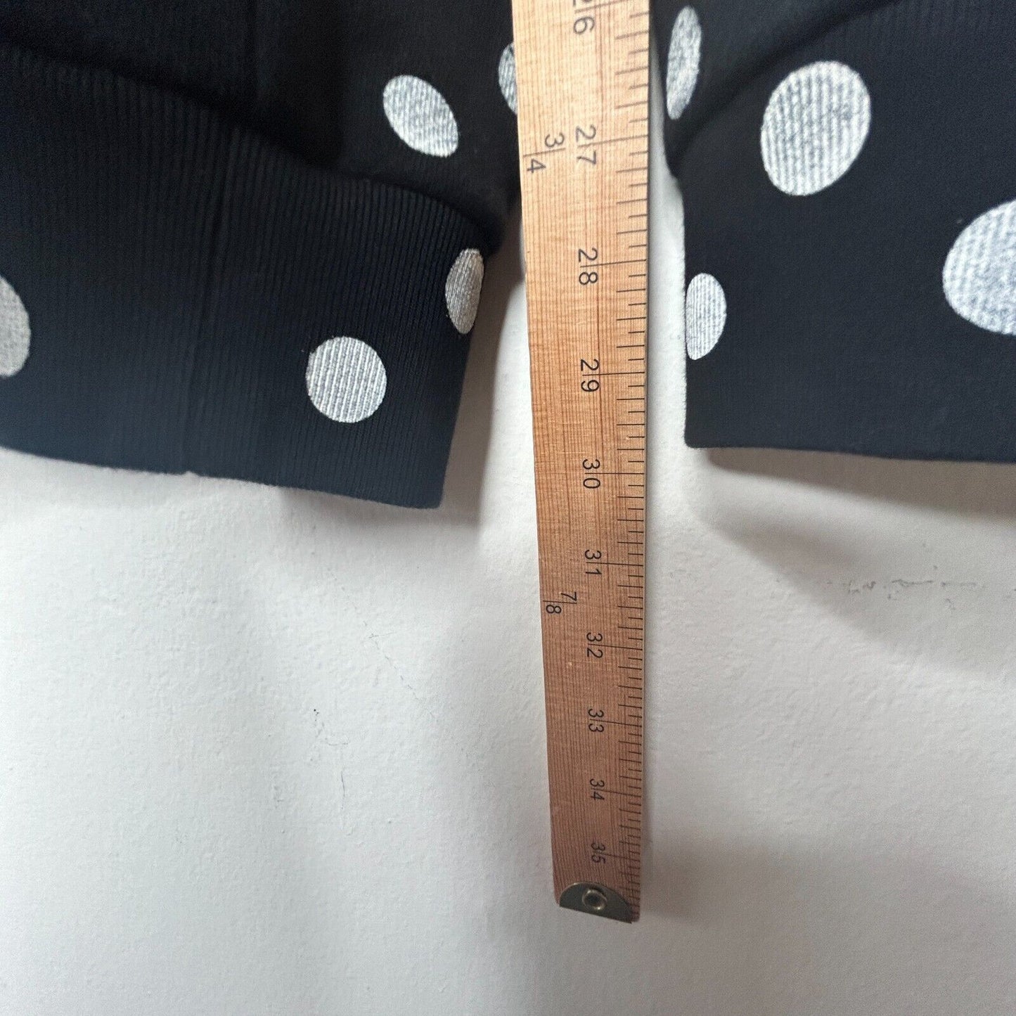 NWT Gucci Black & White Polka Dot Logo Long Sleeve Round Neck Sweatshirt L