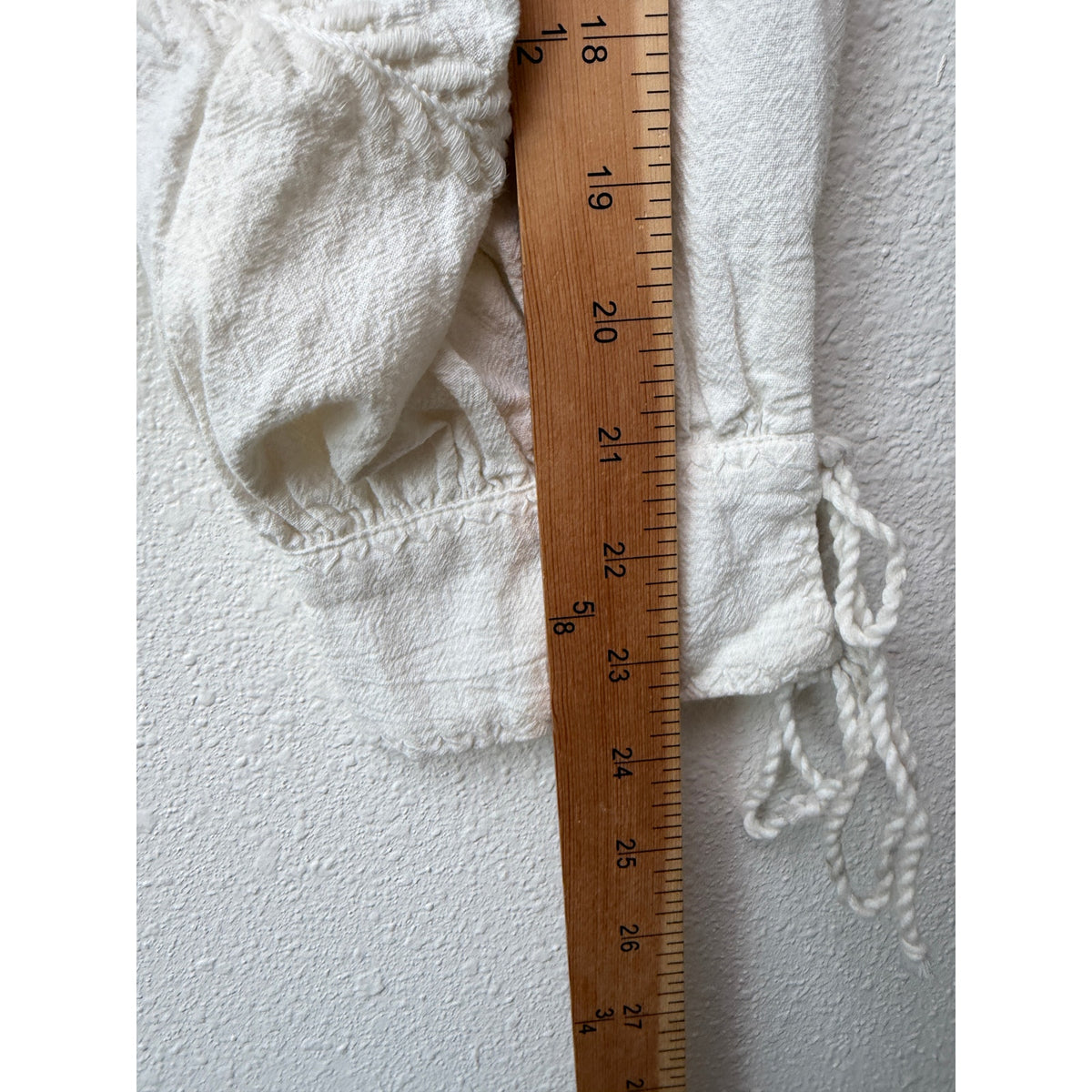 Cleobella Ivory Embroidered Cropped Blouse Women M
