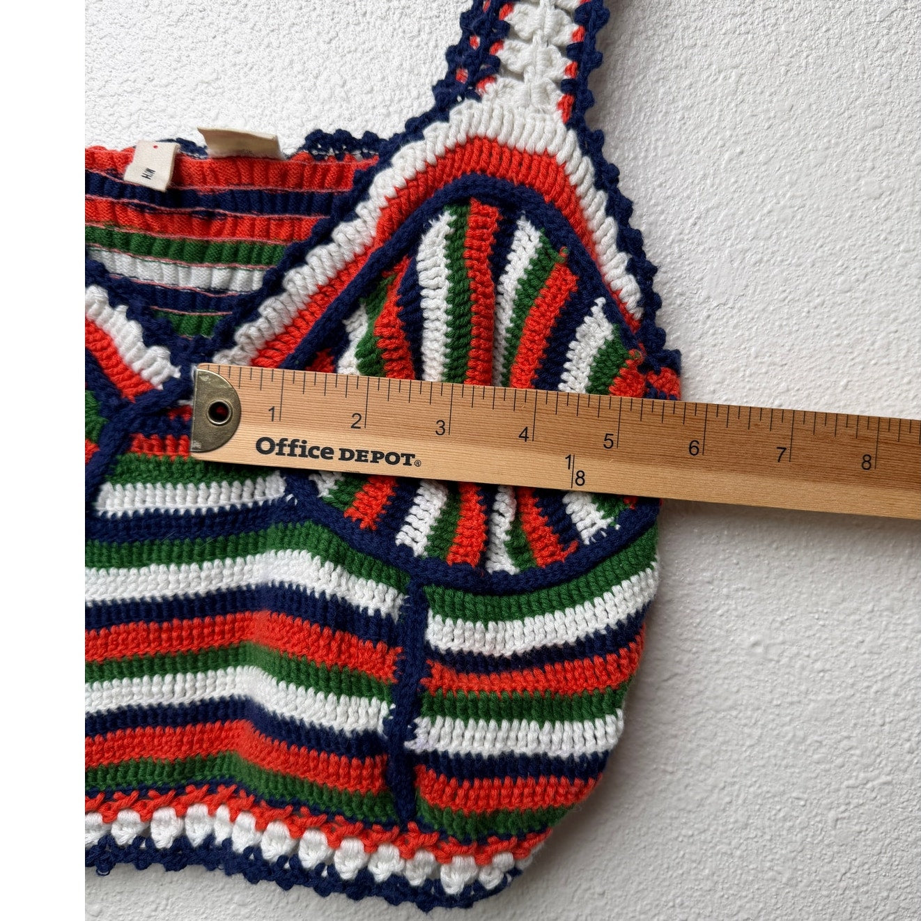 Moth Multicolor Crochet Bustier Top Women's S