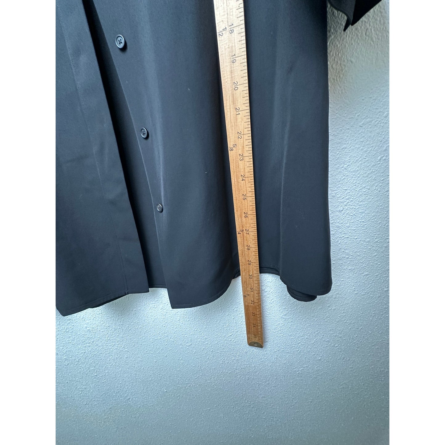 The Row Elada Wool-Blend Shirt Black Women’s US 10 3/4 Sleeve