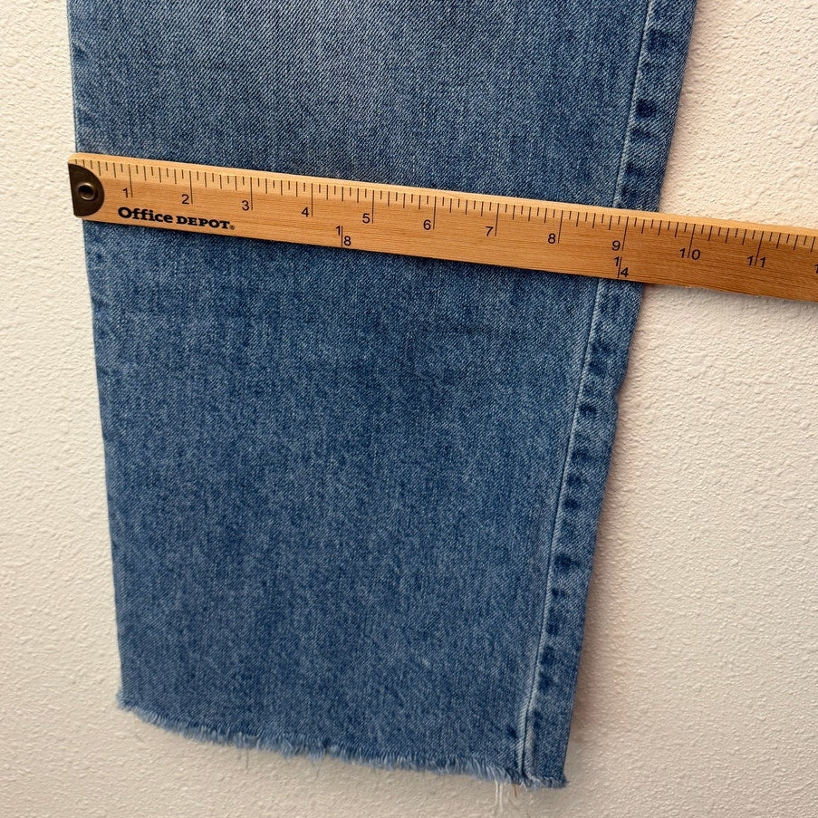 ASKK NY Berkeley Low Rise Straight Jeans Raw Hem Women's US 29