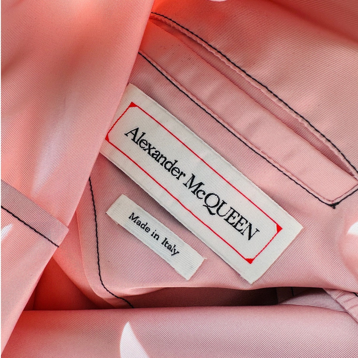 Alexander McQueen Pink & Black Dip Dye Front Zip Jacket 50 / Large