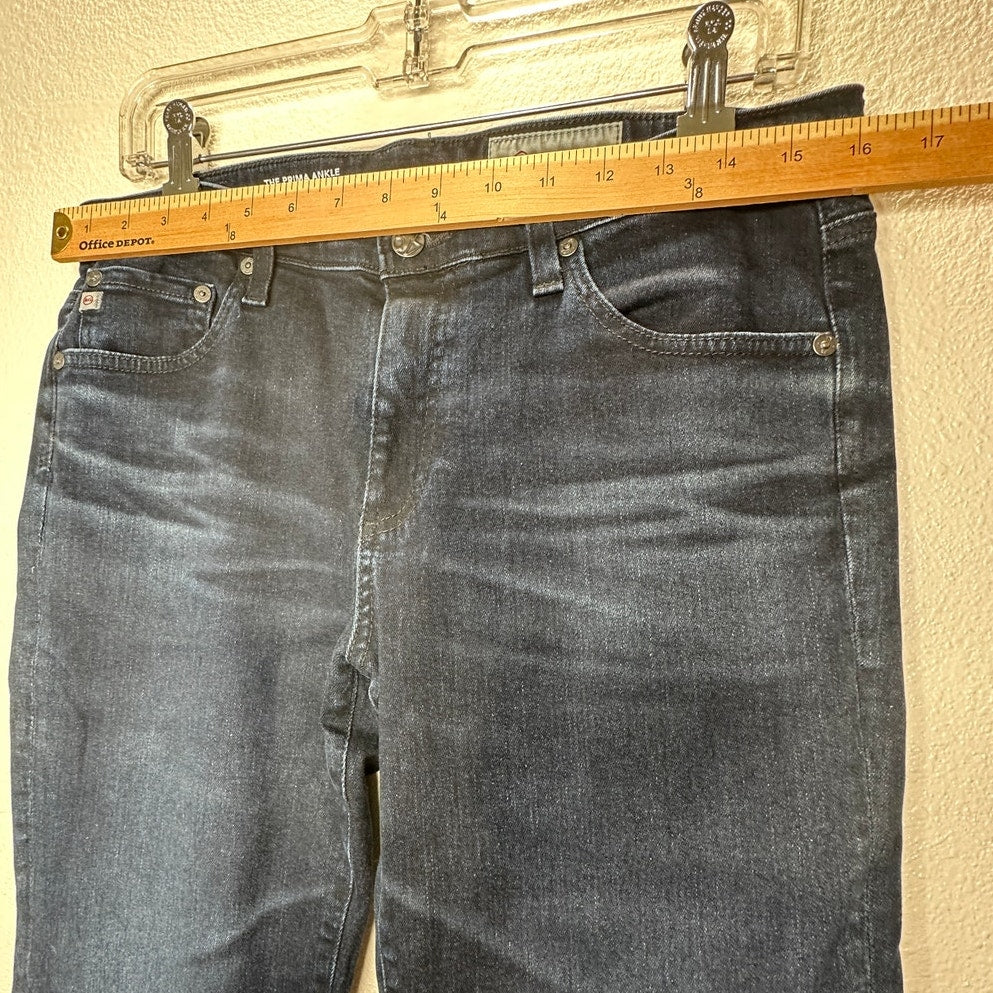 AG Adriano Dark Wash Whiskered The Prima Ankle Cigarette Ankle Jean 30R