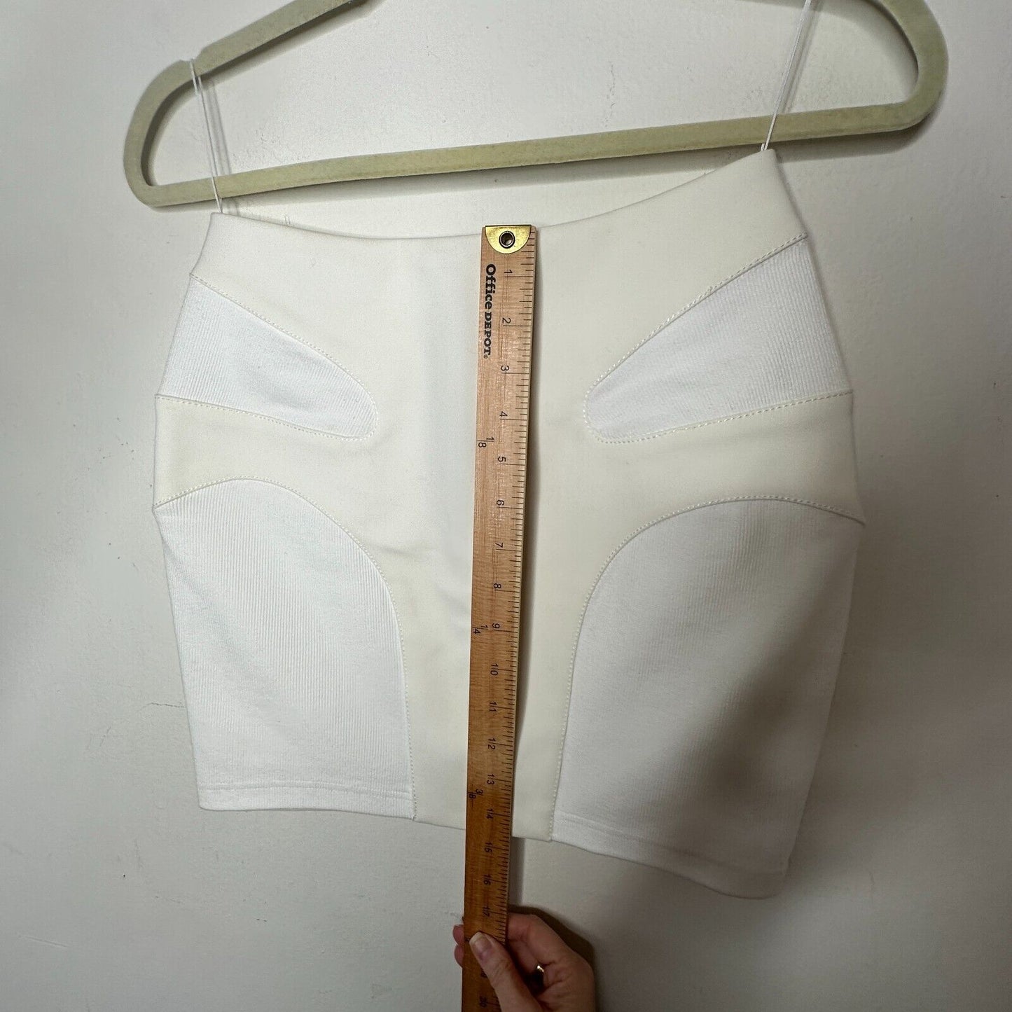 UNIQUE Dion Lee Off-White Contour Stitch Bandage Style Mini Skirt High Waist S