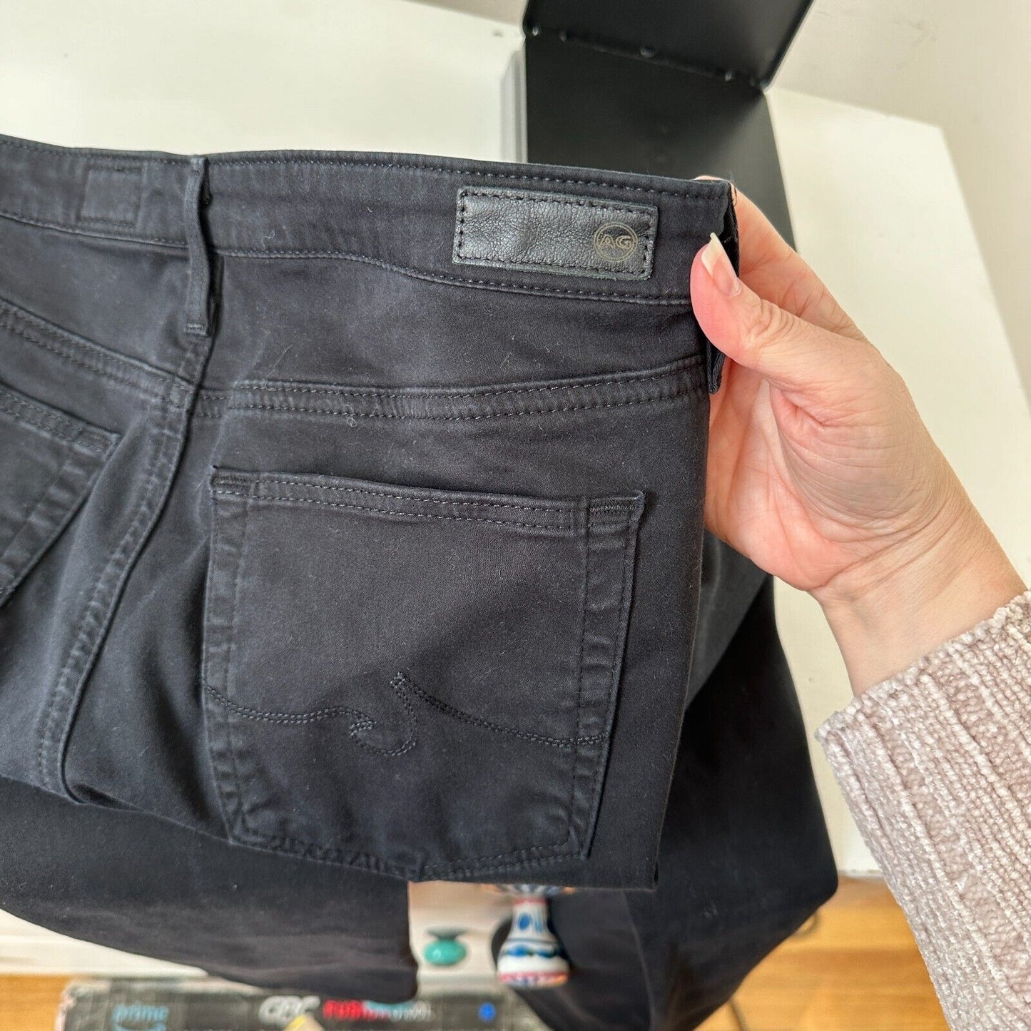 Adriano Goldschmeid Black The Abbey Ankle Mid Rise Super Skinny Ankle Jeans 27