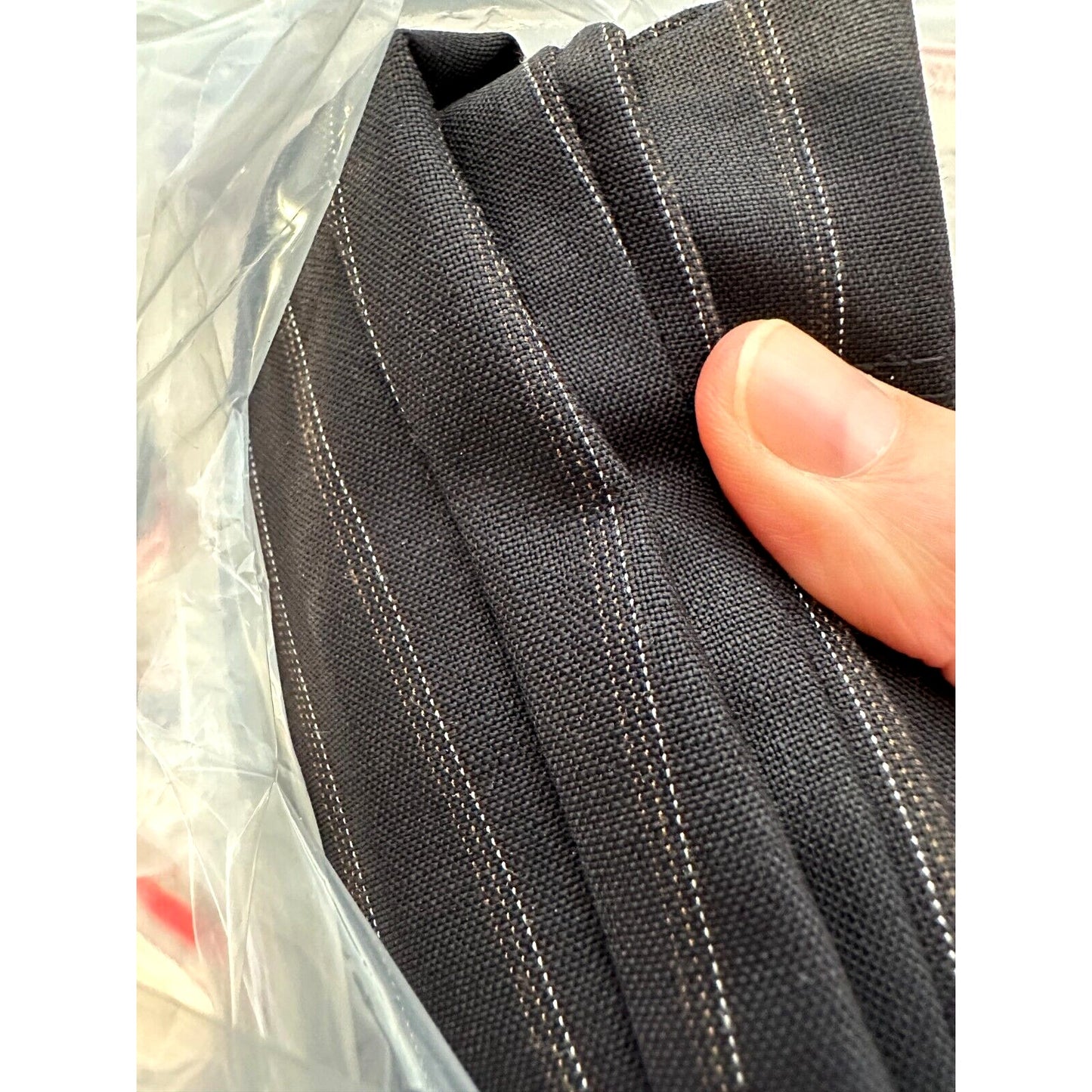BCBGMAXAZARIA Black w/ Brown & White Pinstripe Wide Leg Zip Up Camilla Pant 2