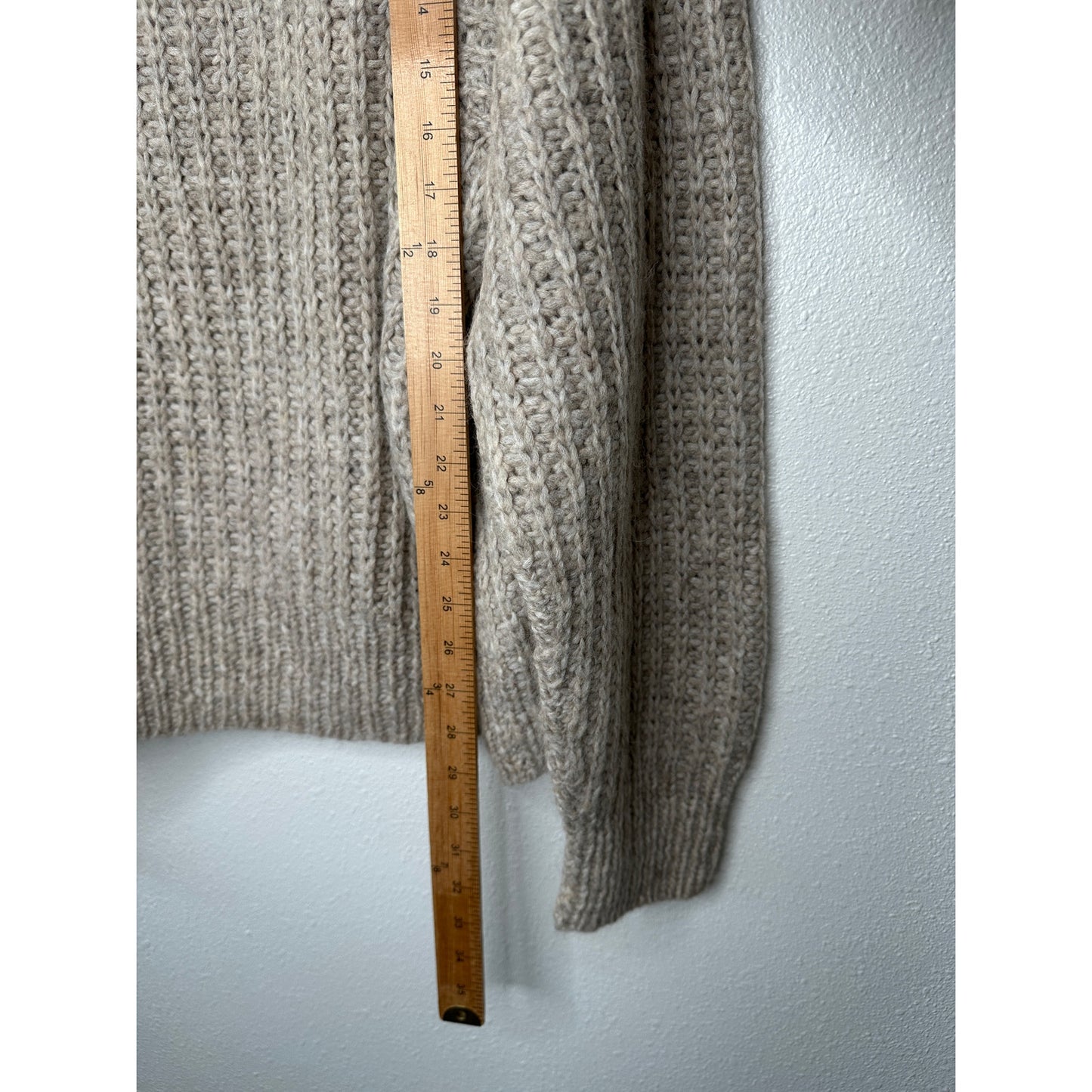 Eugene Ong Hand Knit Beige Chunky Knit Long Sleeve Sweater L