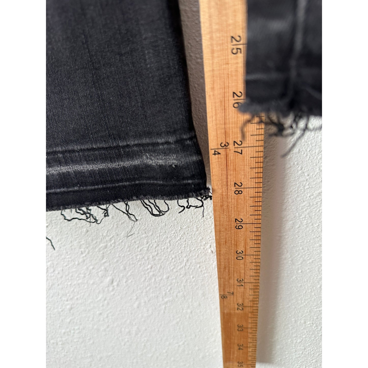 NWT Frame Le High Straight Jeans Black Raw Hem Women's 27