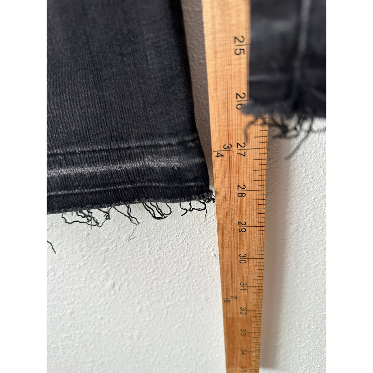 NWT Frame Le High Straight Jeans Black Raw Hem Women's 27