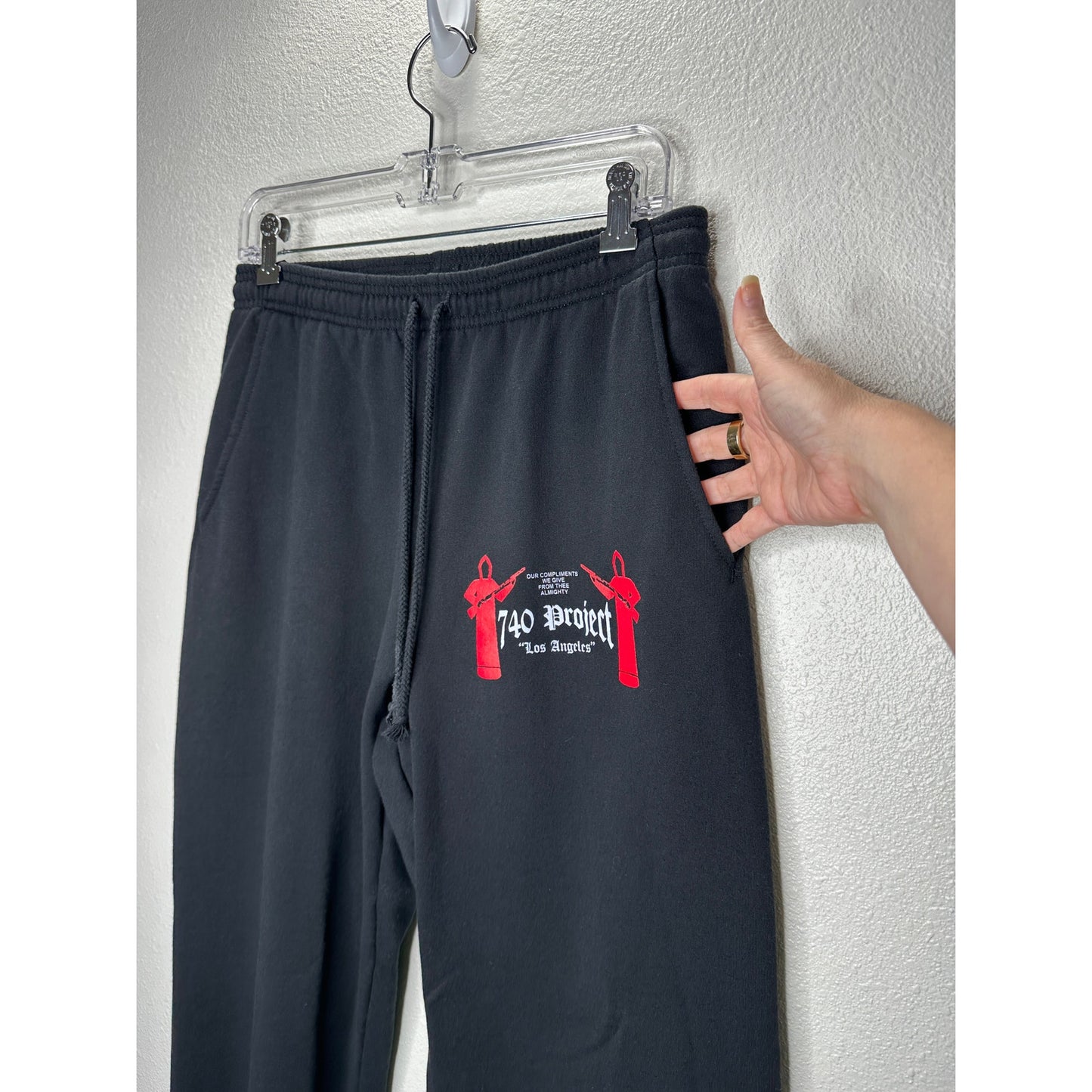 740 Project Black Men's Sweatpant Elastic Waist Jogger Medium