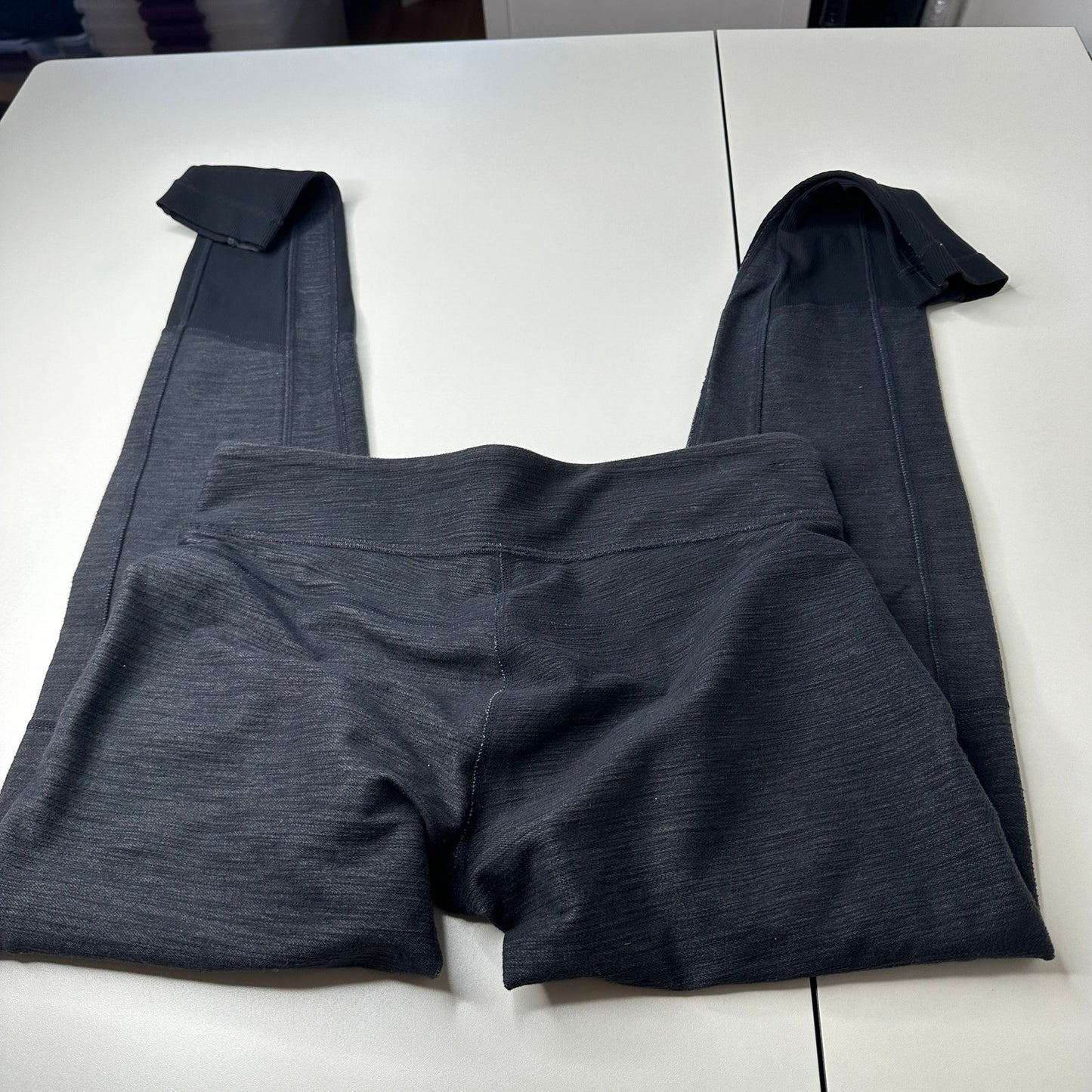 Lululemon Gray Patchwork Leggings Zip Pocket Yoga Pants 8