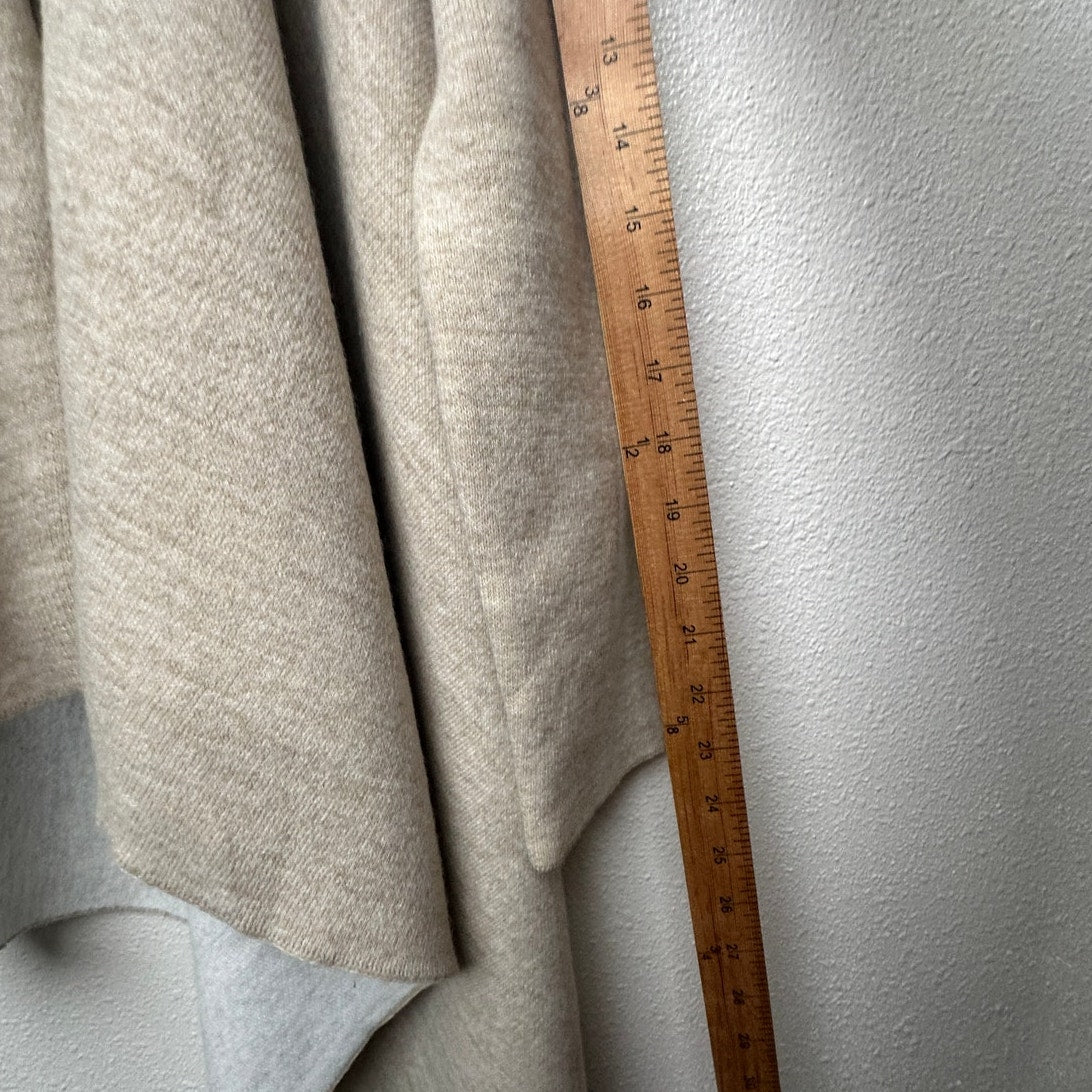 Zara Knit Two-Tone Waterfall Cardigan Sweater Tan/Cream Women M