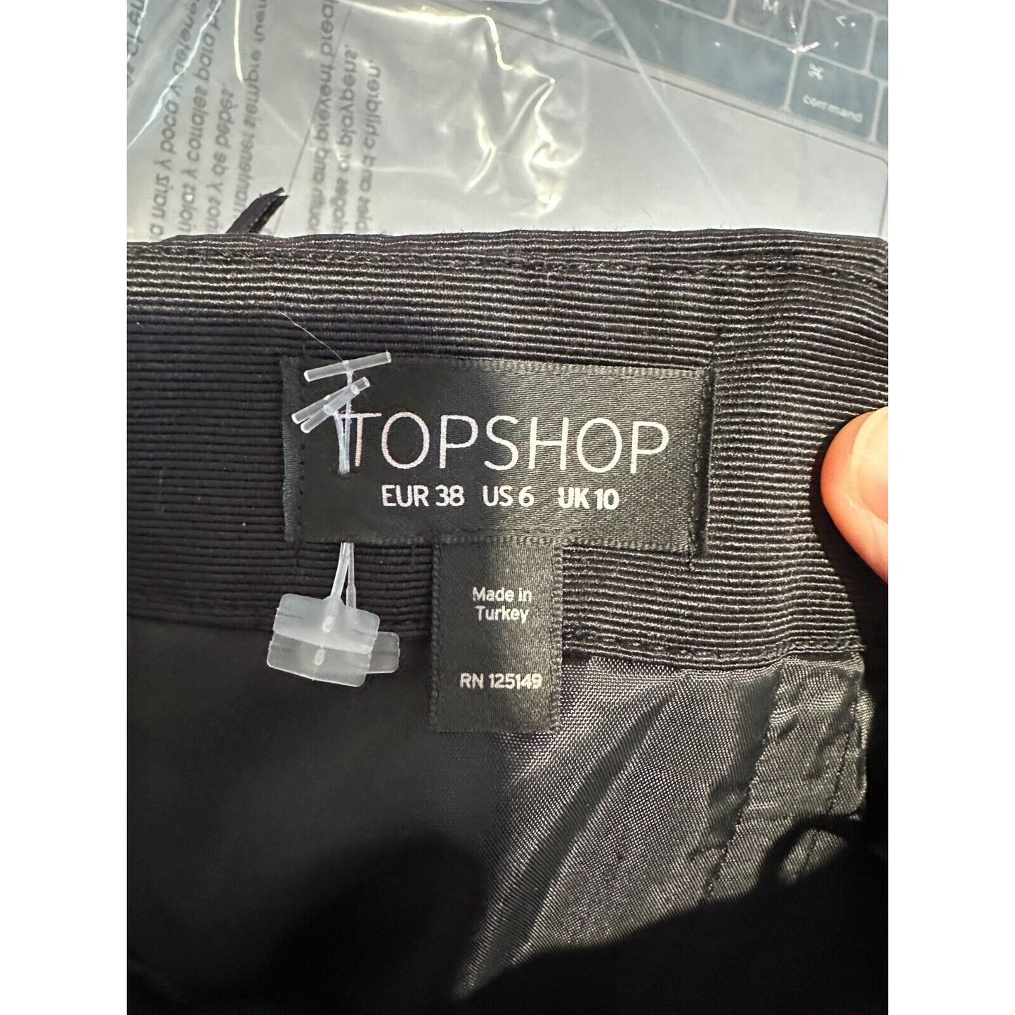 Topshop Black Strapless Structured V Front Pleats Pockets Back Zip Romper 6