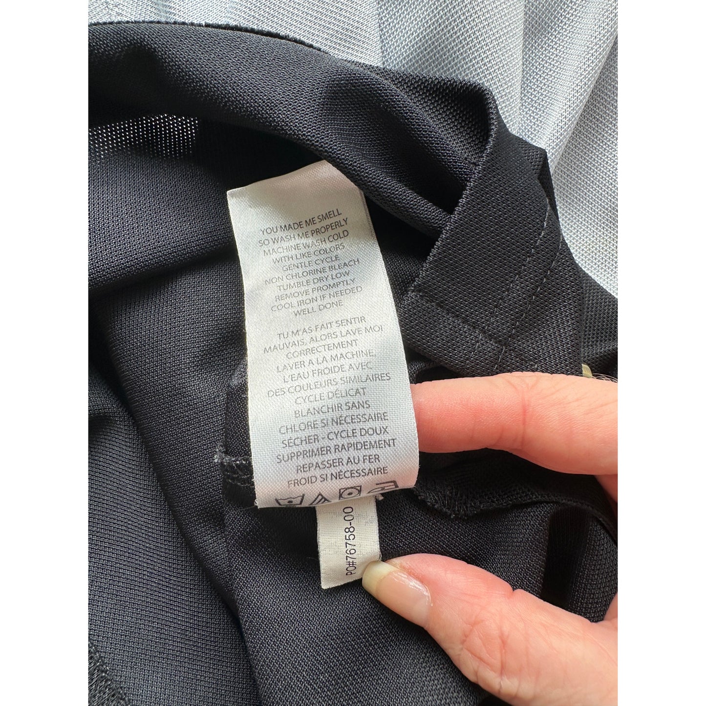 Travis Matthew Light Blue to Black Ombre Short Sleeve Golf Shirt M