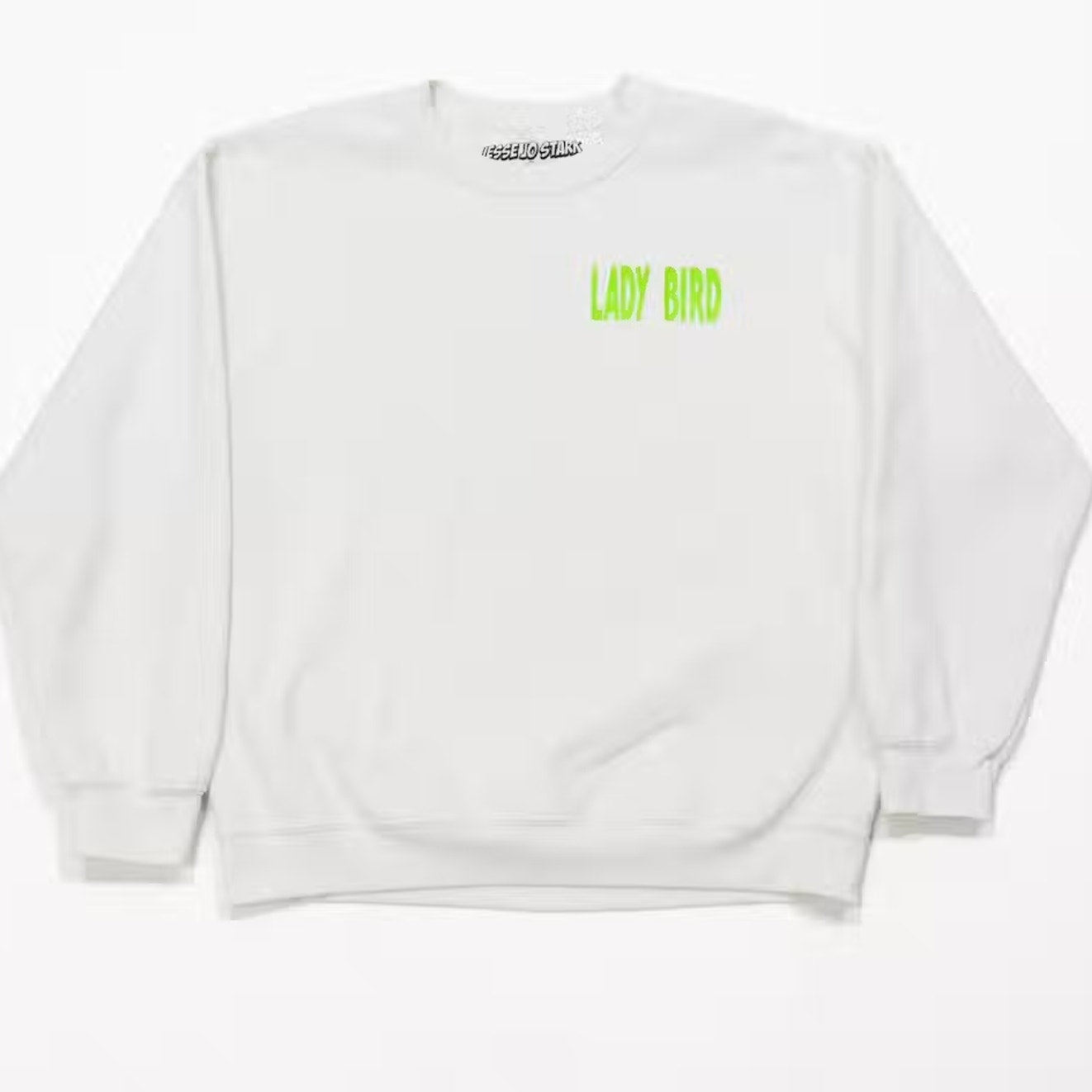 NWOT Jesse Jo Stark Lady Bird Graphic Pullover Crewneck White Sweatshirt Small