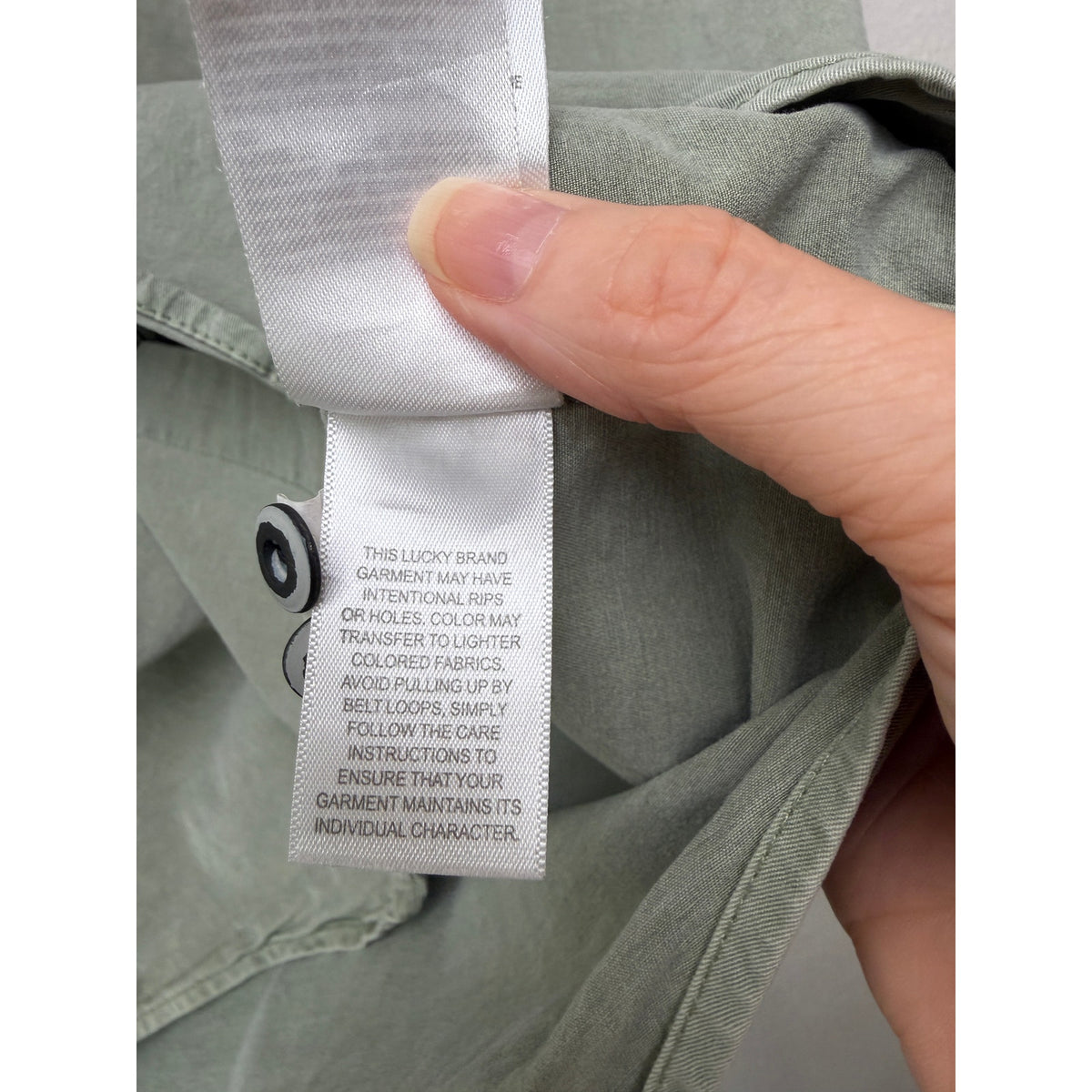 Lucky Brand Sage Green Utility Shirt Men L